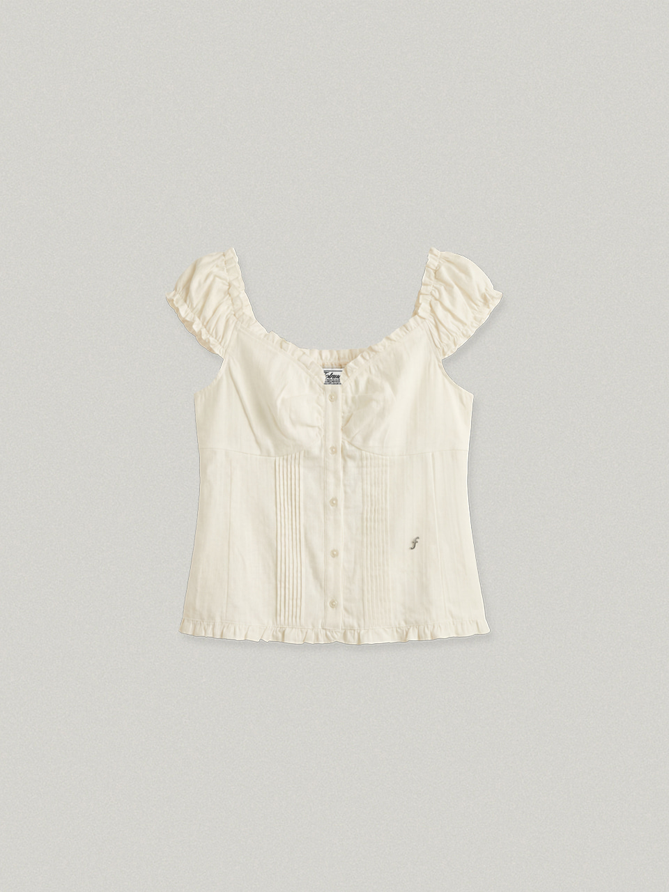 LILI CAP SLEEVE OFF SHOULDER BLOUSE (White/ Cream) S/M