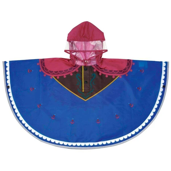 📢開團啦 約3月22日截單一次日本直送~新款迪士尼Anna斗篷雨衣 90cm