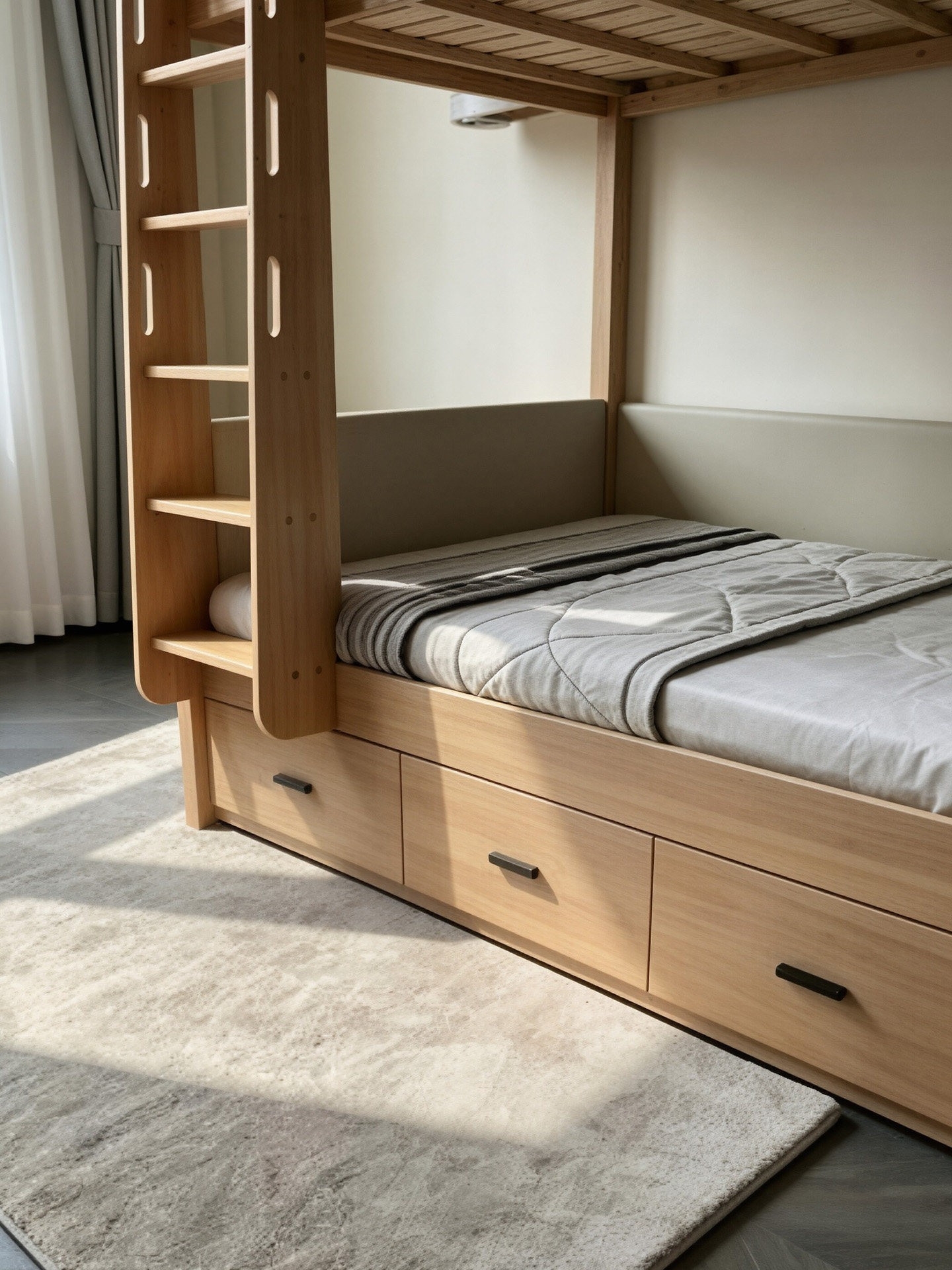 碌架床 環保耐用櫸木兒童雙層床 成人適用 小戶型可拆開睡床 bed
