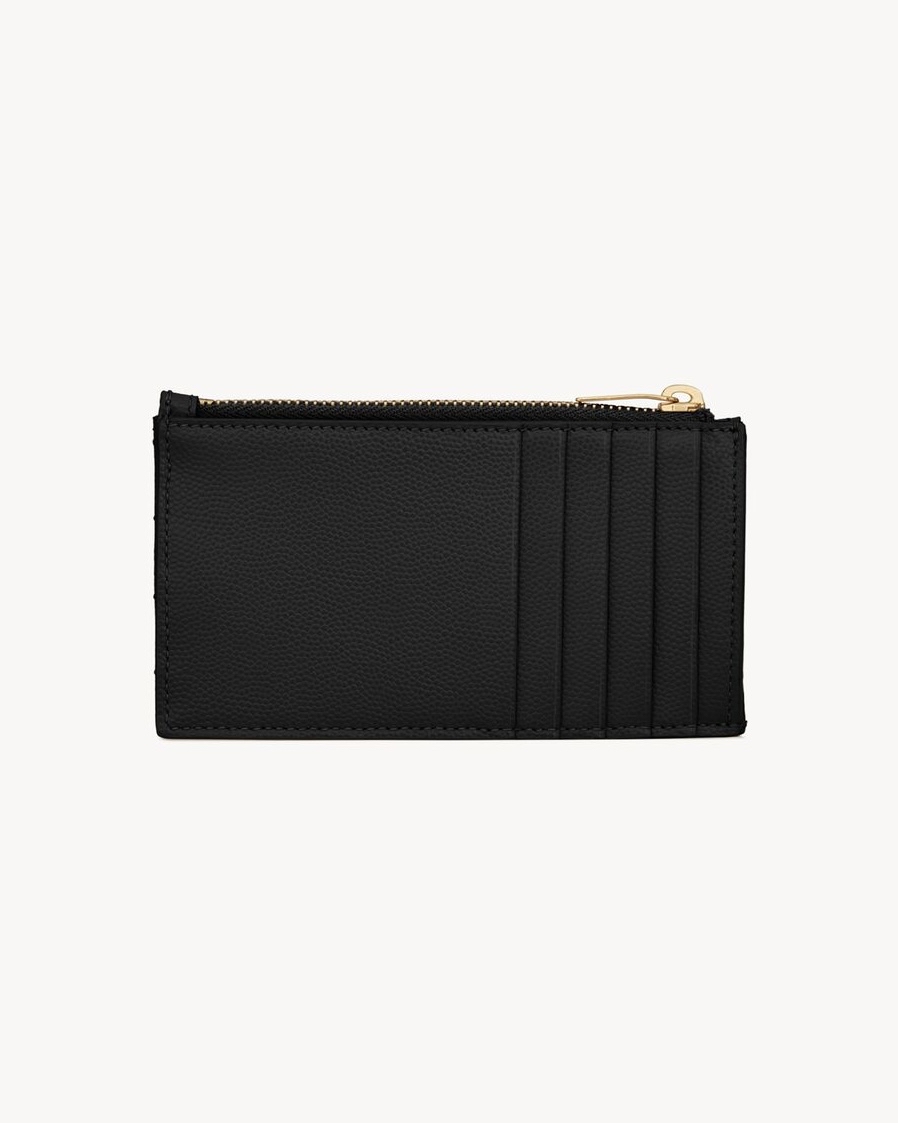 精選貨品優惠🩷訂貨🍒 Saint Laurent zipped Cardcase  經典魚子醬皮，多卡位連散子位  黑金only