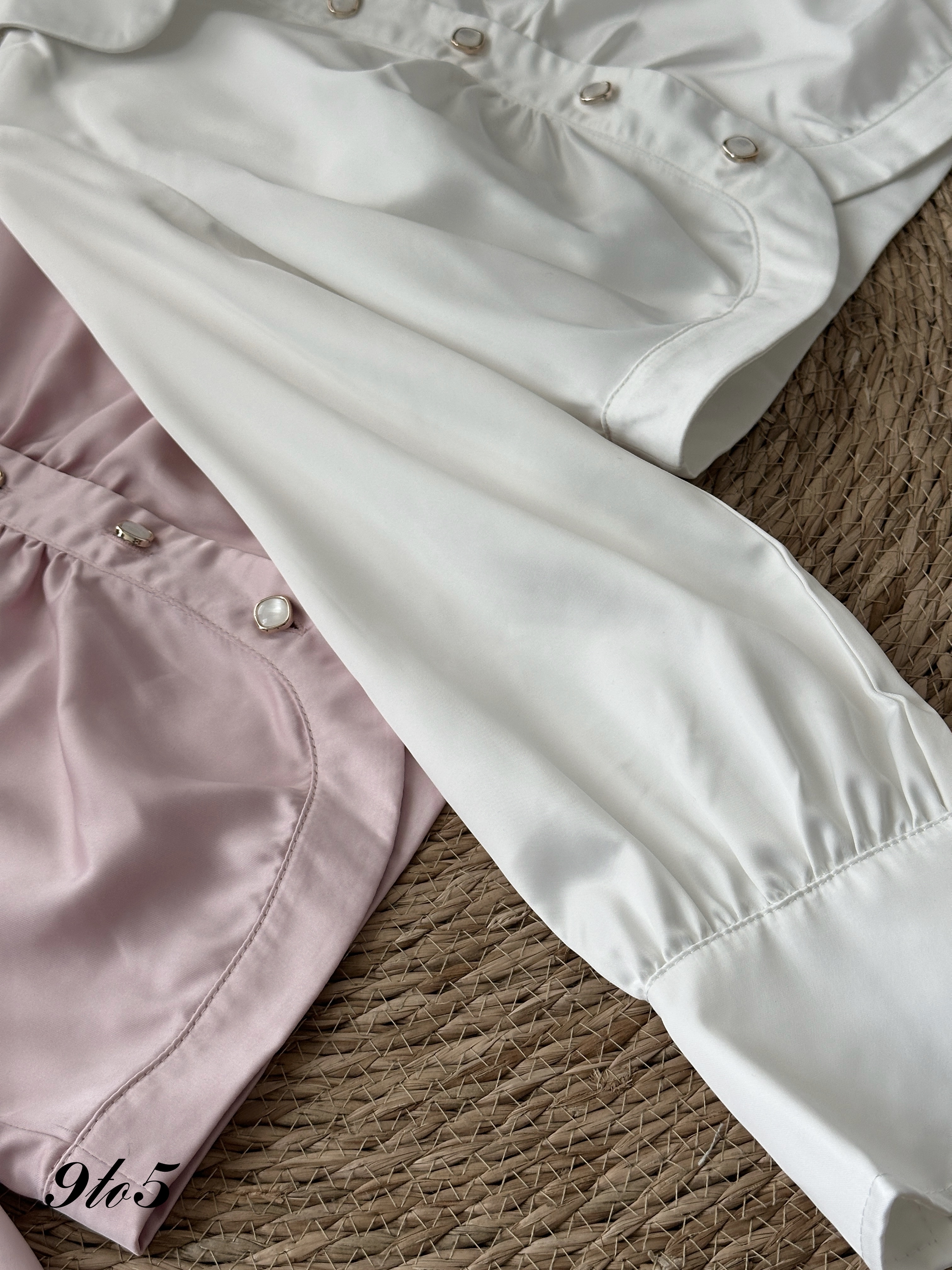 T4107 Satin Ruched Shirt - 3 Colors 