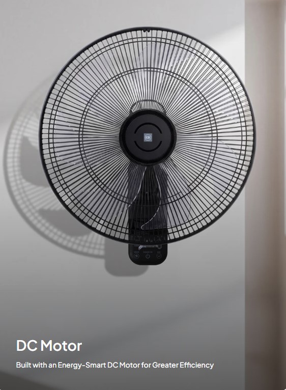 KDK JV40S DC Wall Fan with Remote Control (40cm/16”)
