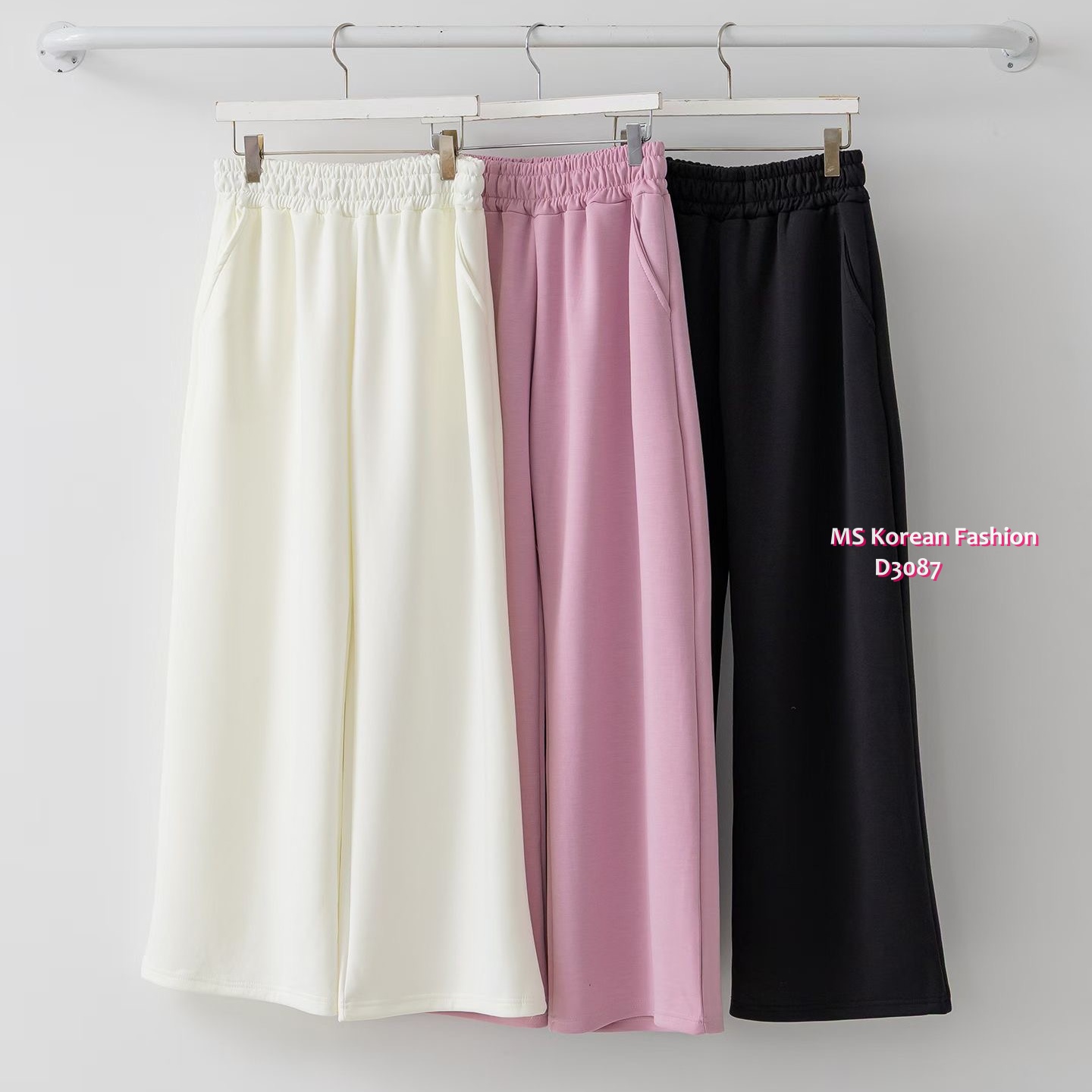 D3087 韓國🇰🇷靚色闊筒休閒褲