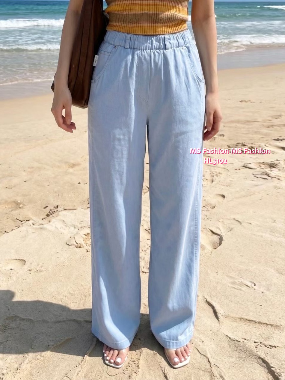 HL3102 韓國👖Howluk天絲面料闊筒褲