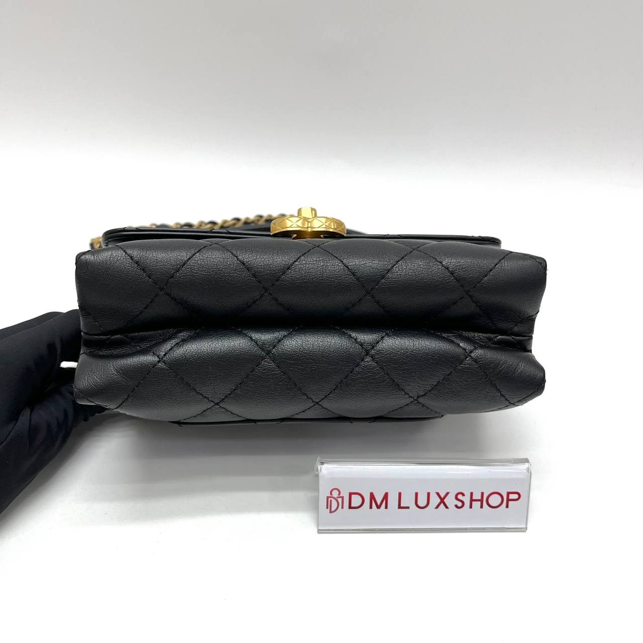 Chanel 22S Black Calfskin Flap Bag GHW (Microchip)