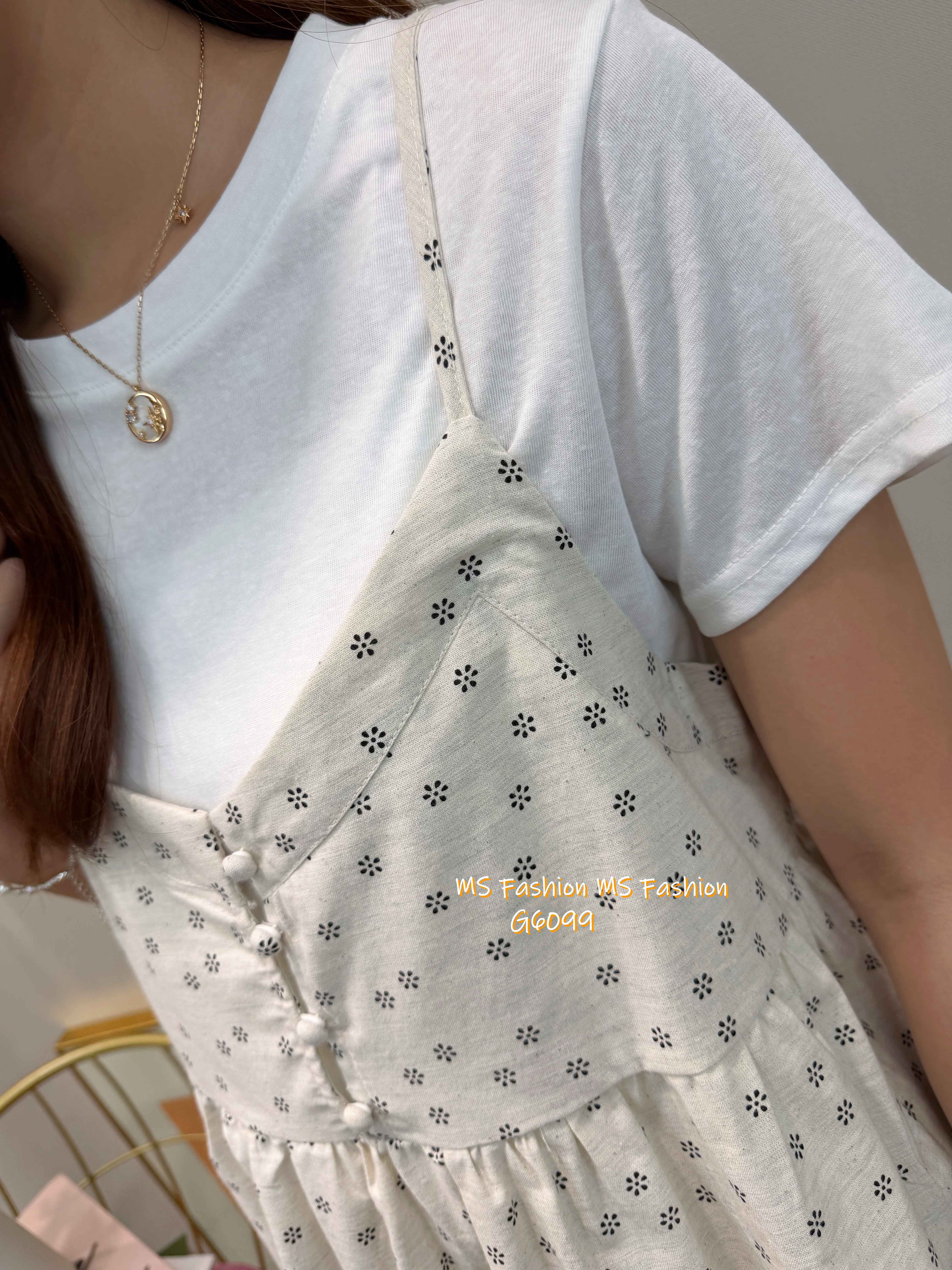 G6099 韓國🇰🇷吊帶背心+tee set