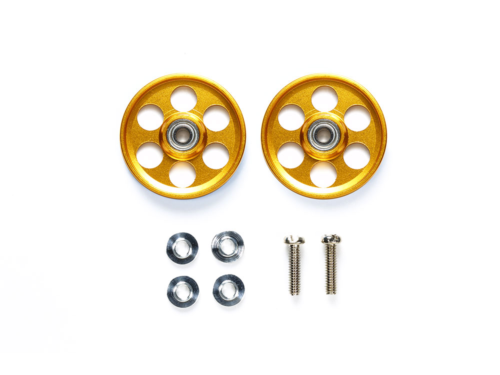 HG LIGHTWEIGHT 19mm ALUMINUM BALL-RACE ROLLERS (RINGLESS/GOLD)