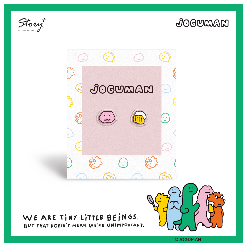 【台灣7-11 預購】JOGUMAN 壓克力耳環（TRICERA款）