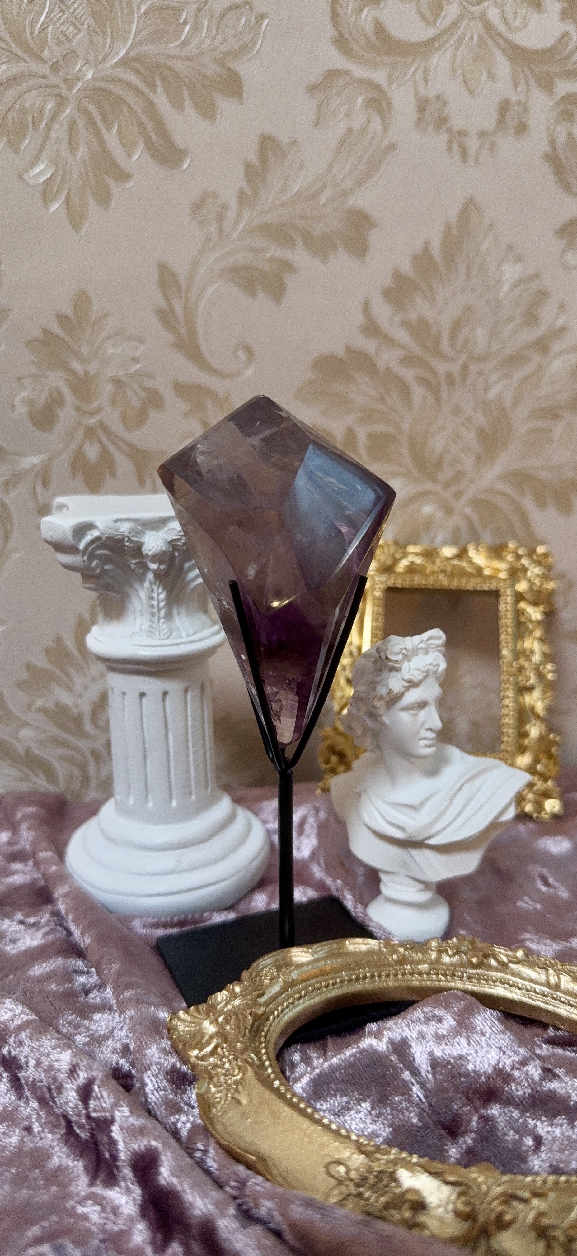 【時間的幾何】正宗巴西 Bahia 巴希亞紫水晶 ‧ 復古高定藝術擺件