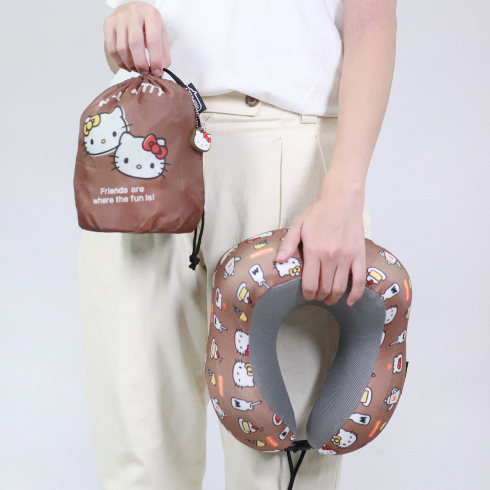 📦訂購 台灣代購 murmur Sanrio 三麗鷗 Hello Kitty & Mimmy 旅行頸枕 (附收納袋)