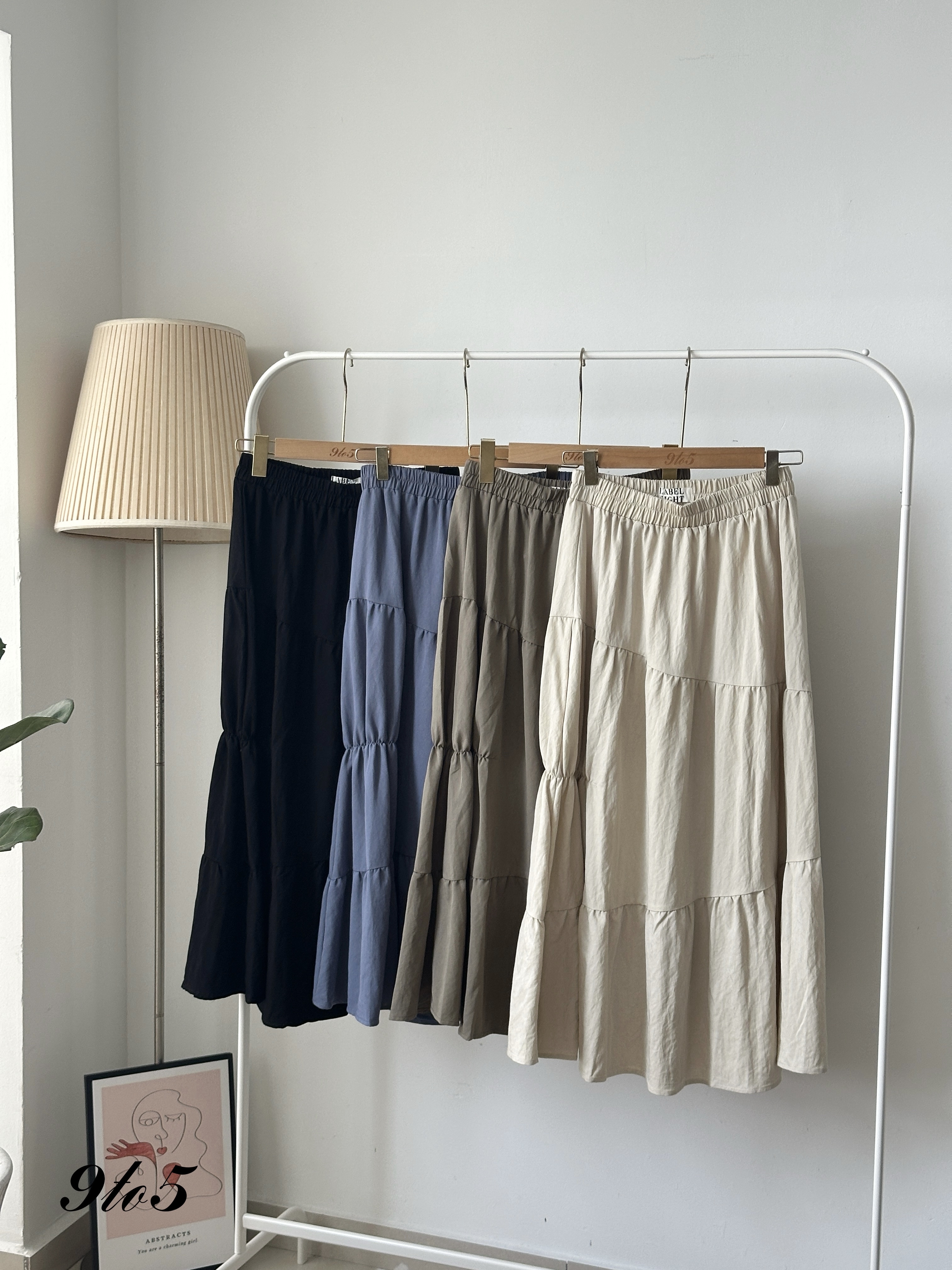 S1832 A Line Layer Skirt - 4 Colors 