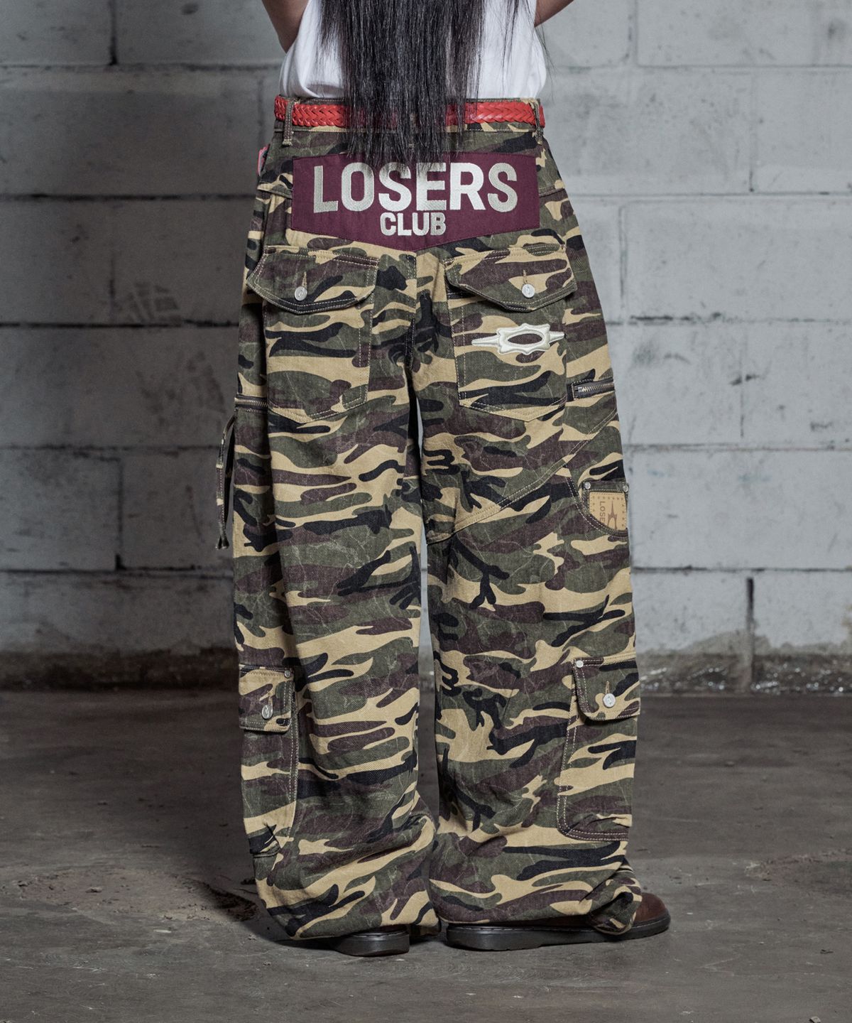 🇰🇷訂購｜LOSER CLUB｜Biker Cargo Pocket Wide Cotton Pants 2色