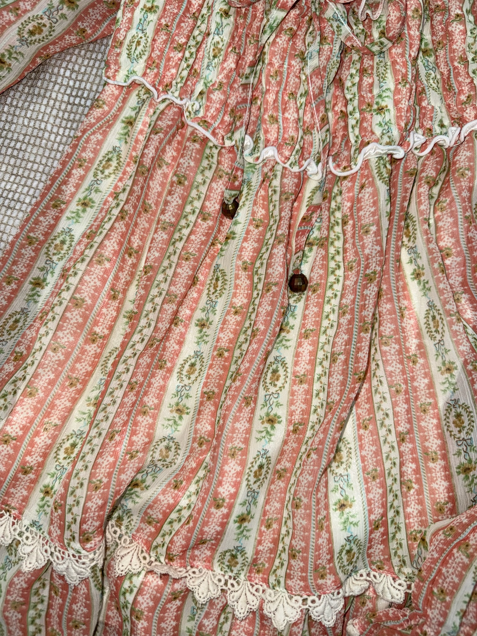 Liz Lisa Gypsy Boho Ruffled Peasant Stripe Halter Top