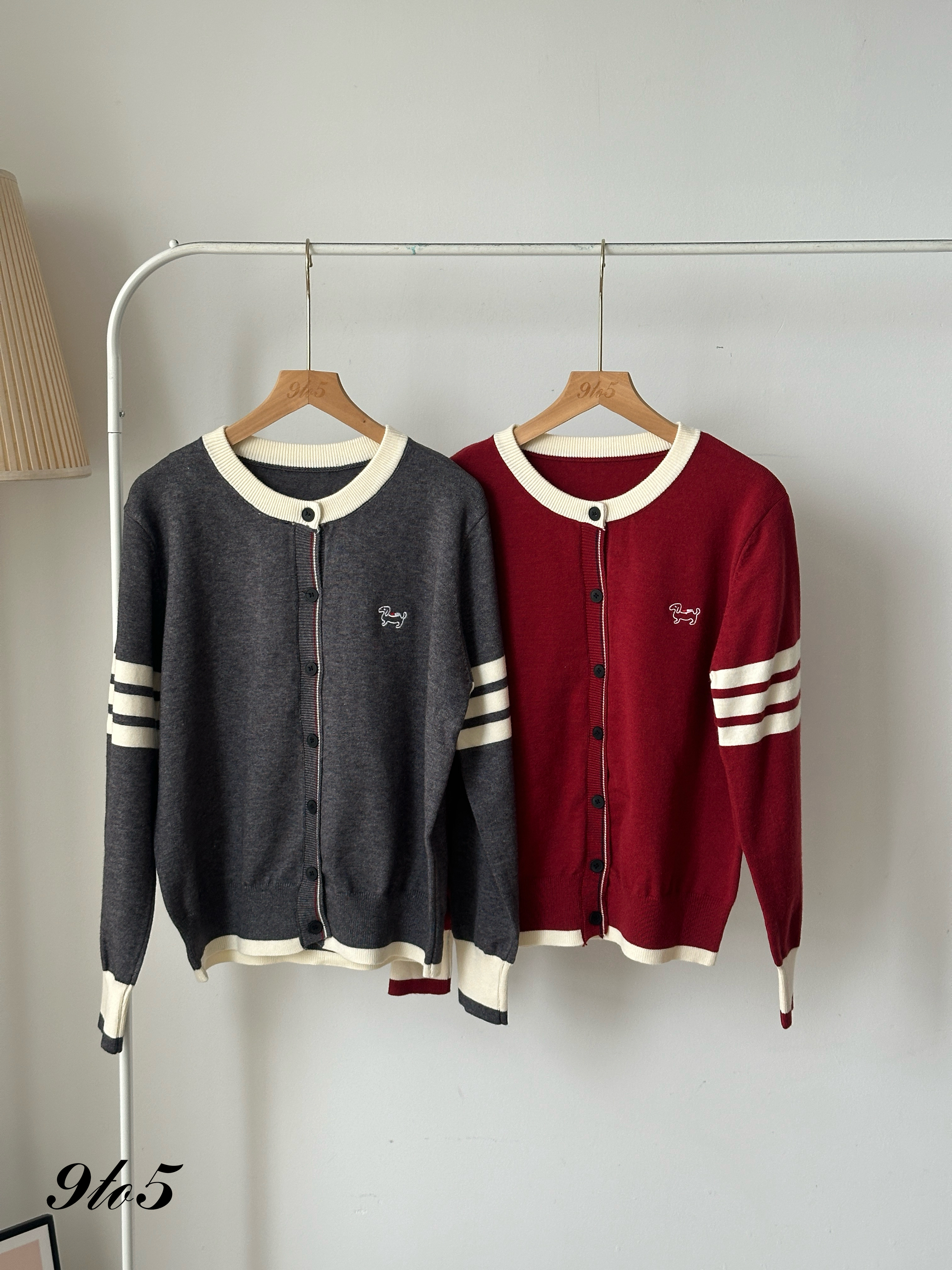 T4045 Doggy Logo Cardigan - 4 Colors