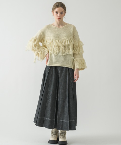 雙層流蘇針織冷衫