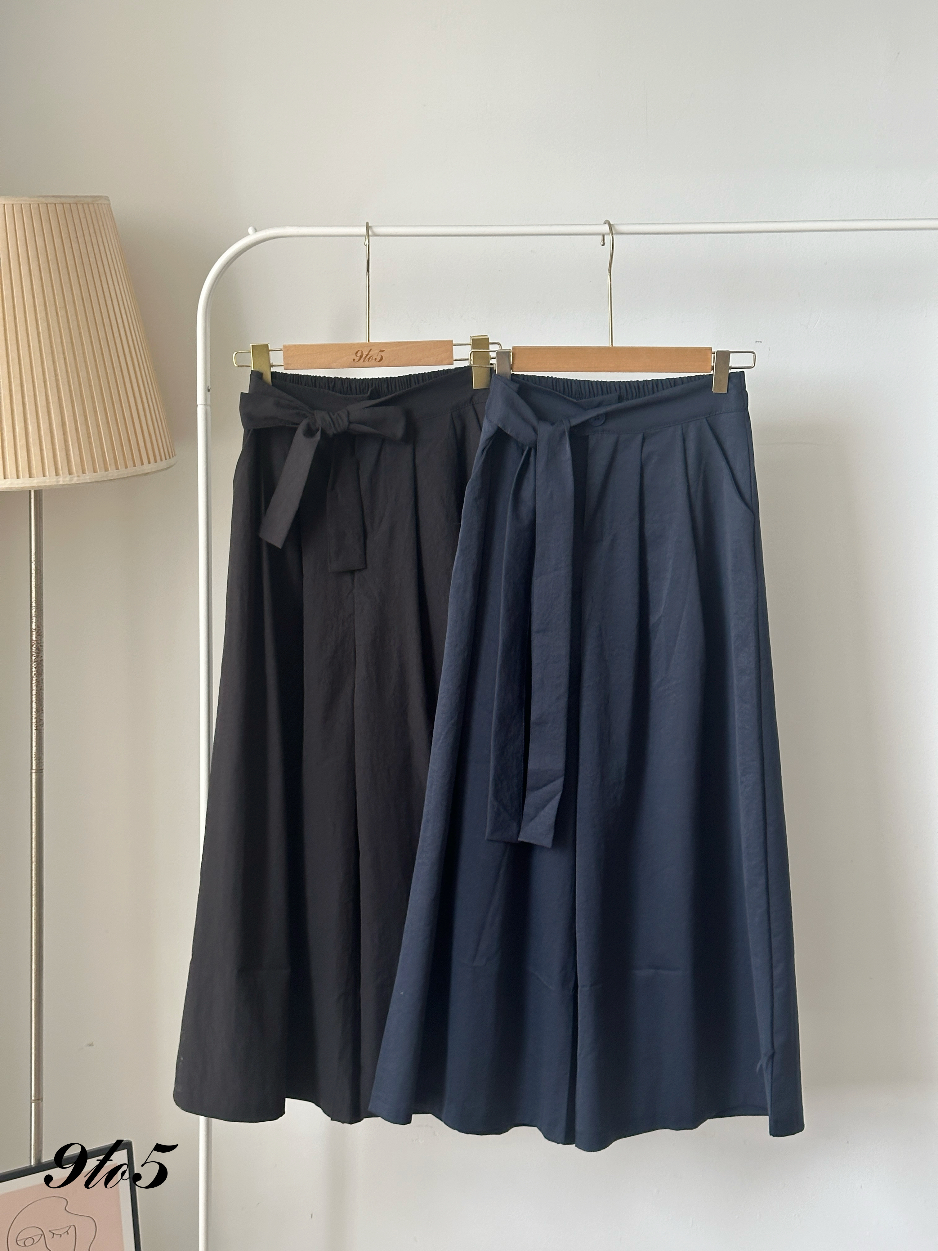 S1861 Bow-tie Wide Leg Pants - 4 Colors 