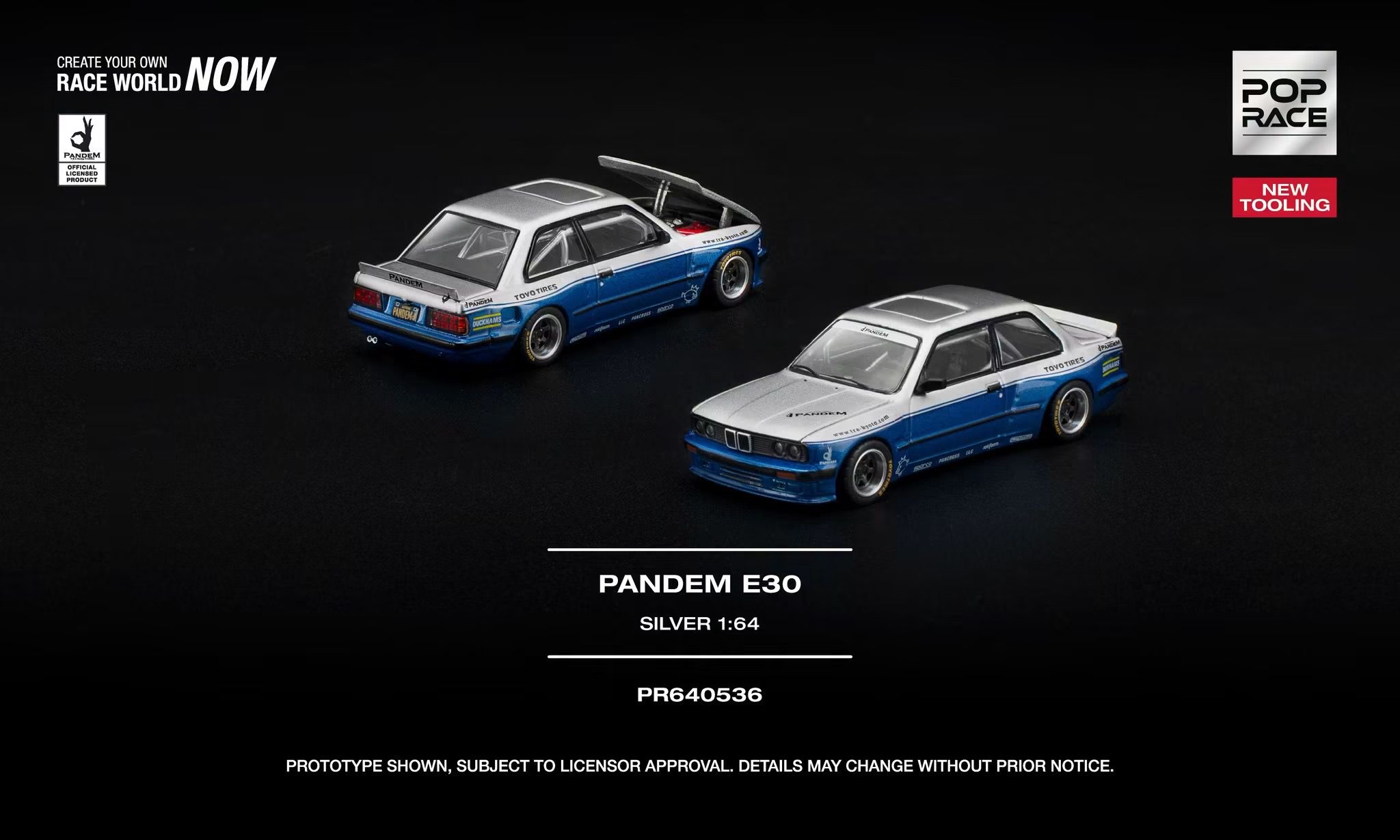 （預訂 Pre Order) Poprace (PR640536) PANDEM E30 SILVER NEW TOOLING