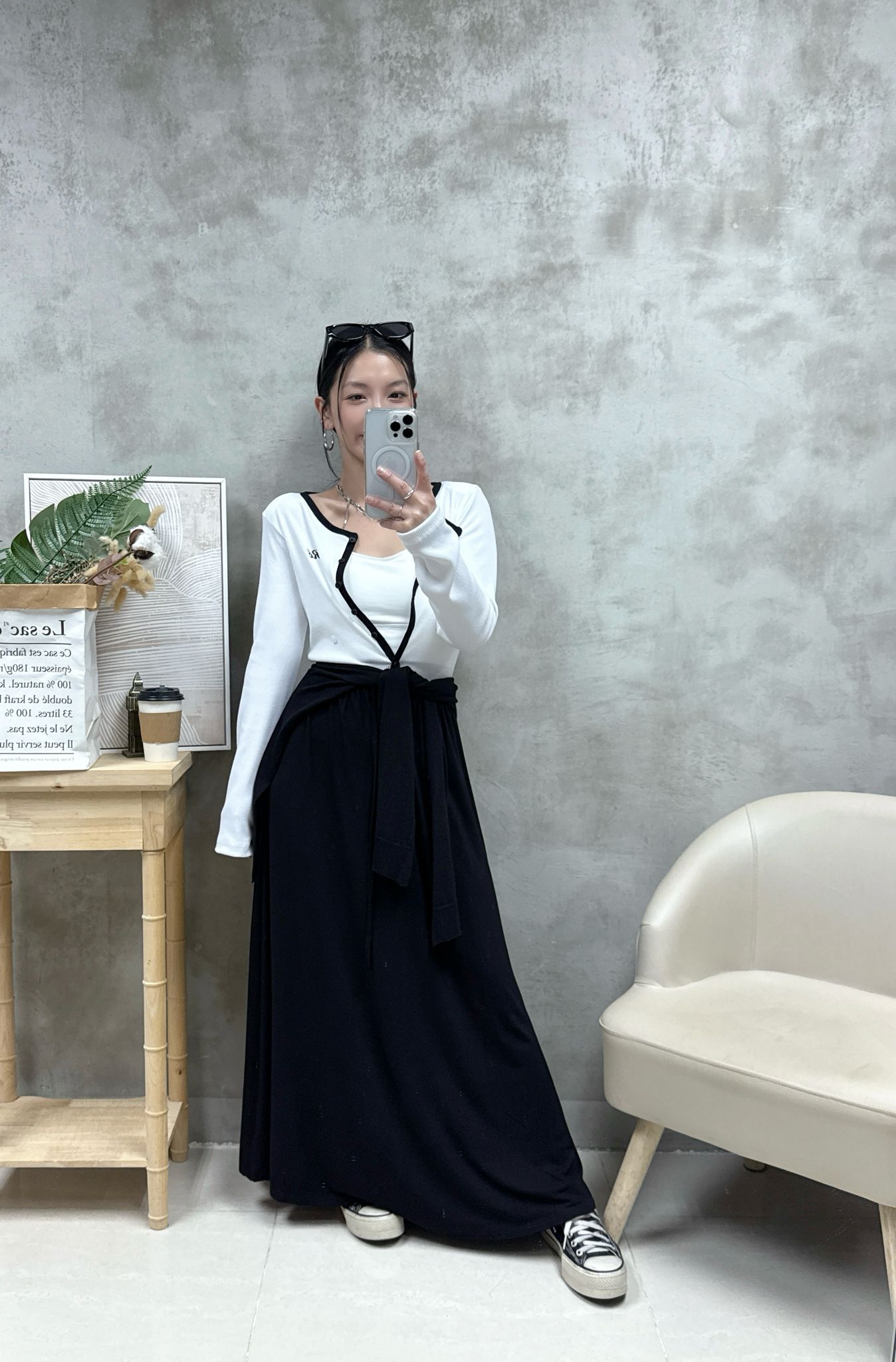 B09 棉質A cut下擺半裙