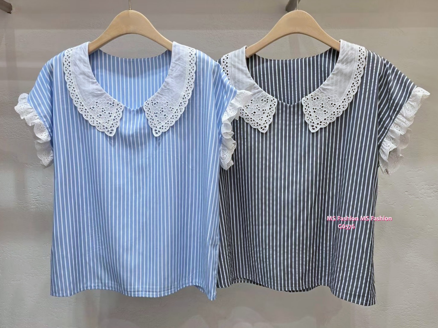 G6576 通花條子top