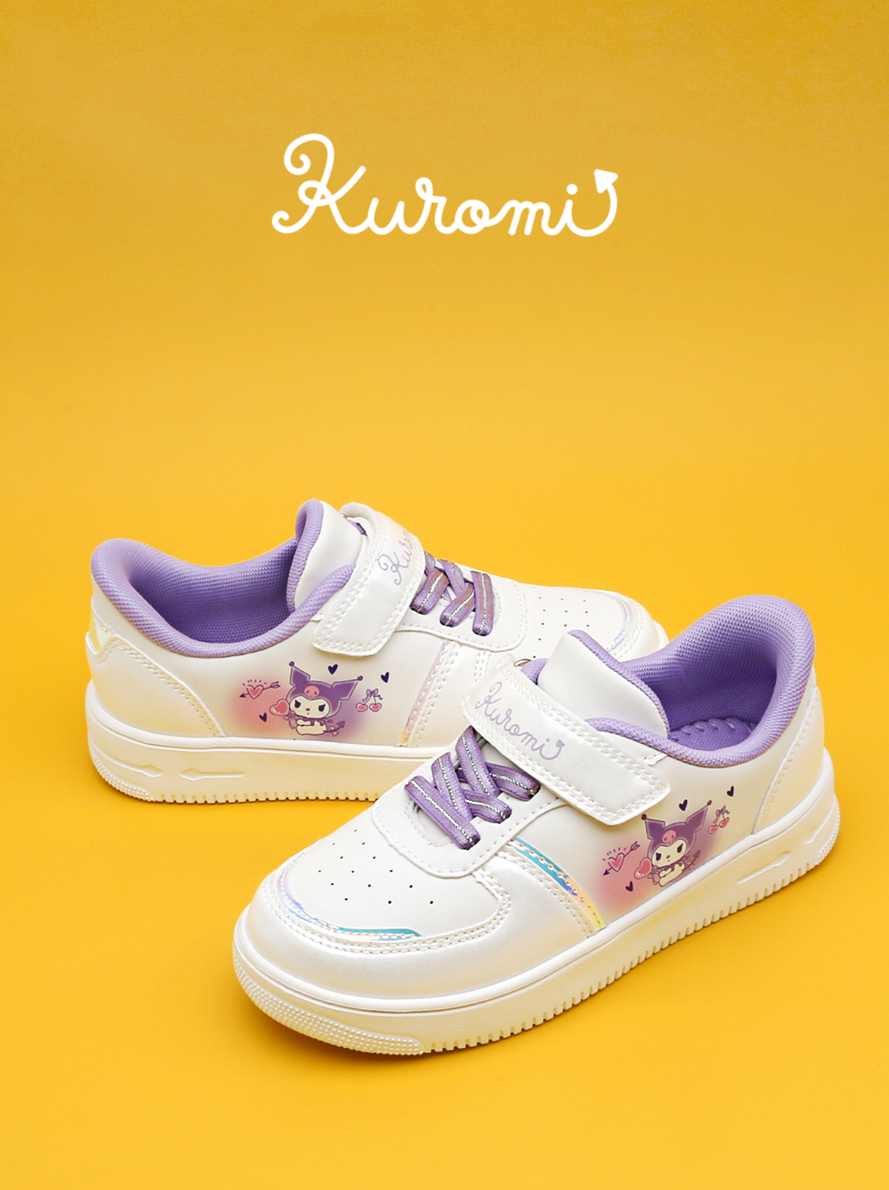 🇰🇷預訂 韓國直送🇰🇷Sanrio Kuromi人物印花魔術貼波鞋