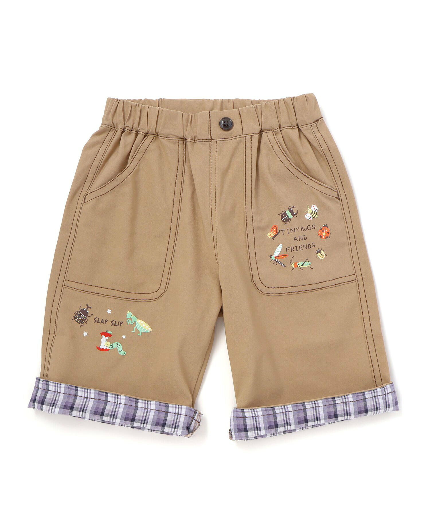 🆕【⭐訂購⭐】🌀 🇯🇵 日本直送 翻折式格紋褲腳 昆蟲印花 短褲［2款選］🌀 [ELDA-0194][260521]