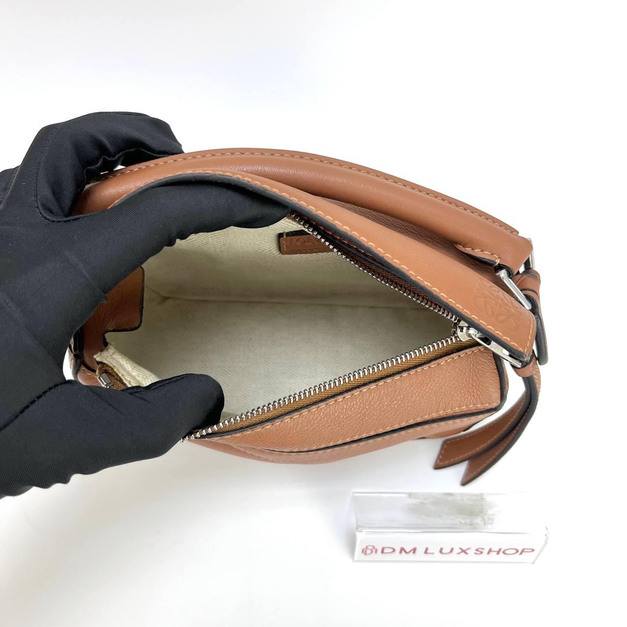 Loewe Brown Mini Puzzle Top Handle Crossbody
