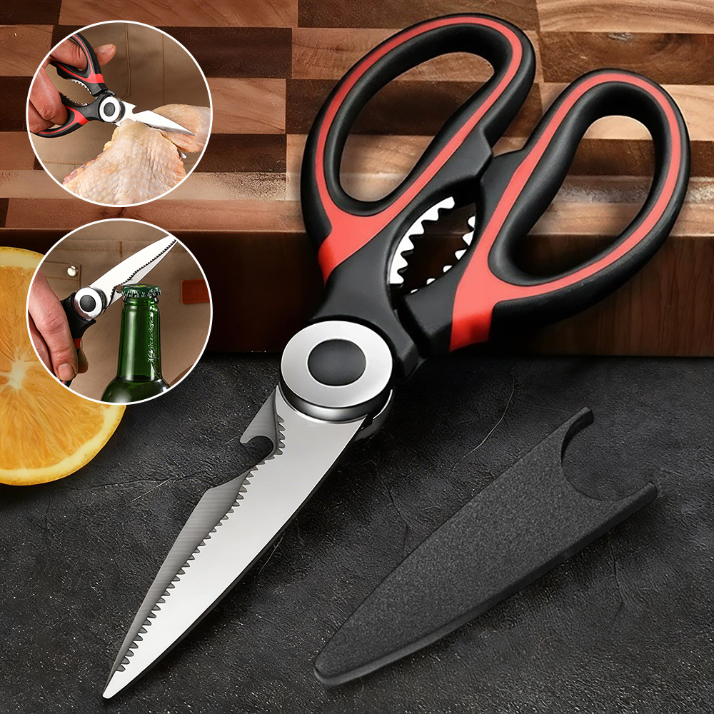 不鏽鋼廚房剪刀 2.5紅黑 UA0535