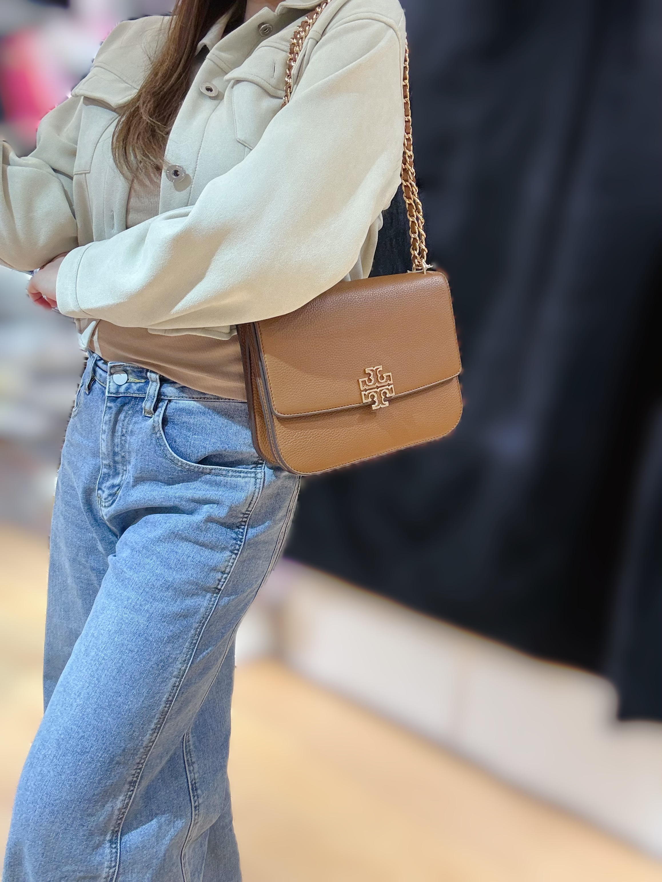 Tory burch Britten adjustable bag M brown