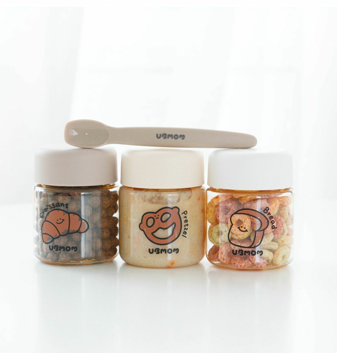 UBMOM PPSU 嬰兒輔食容器 3P SET (120ml 容器 3P + 輔食湯匙