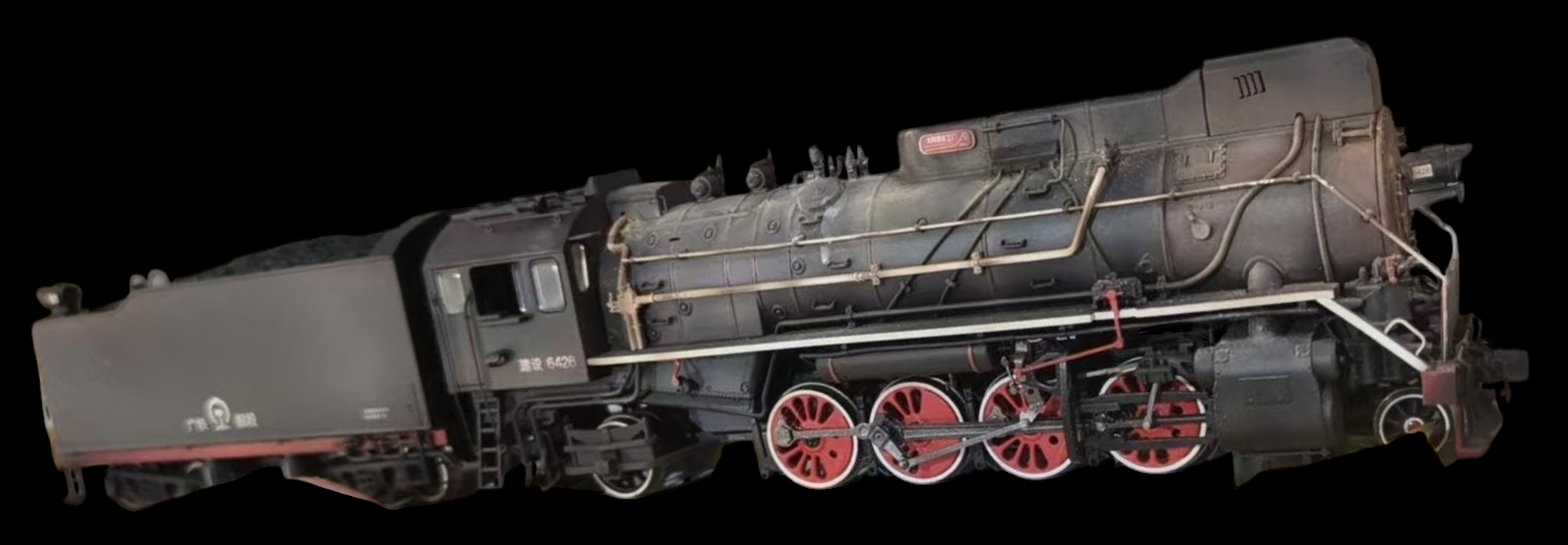 專業舊化版HO中國JS建設型蒸氣機車音效噴煙全金屬