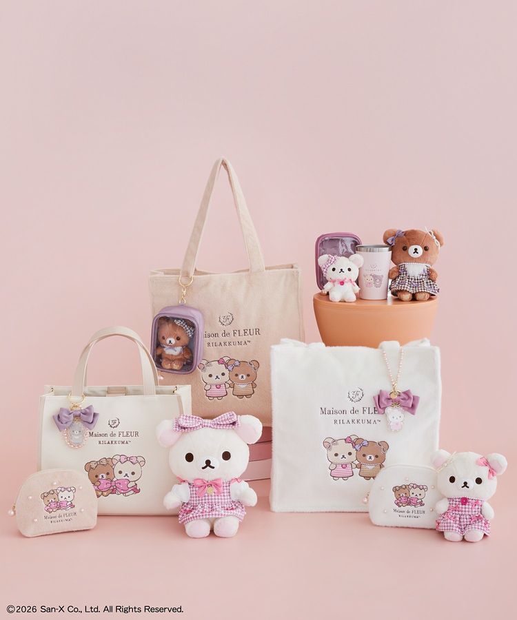 🎀【預訂】Maison de FLEUR × RILAKKUMA 白熊公仔掛飾