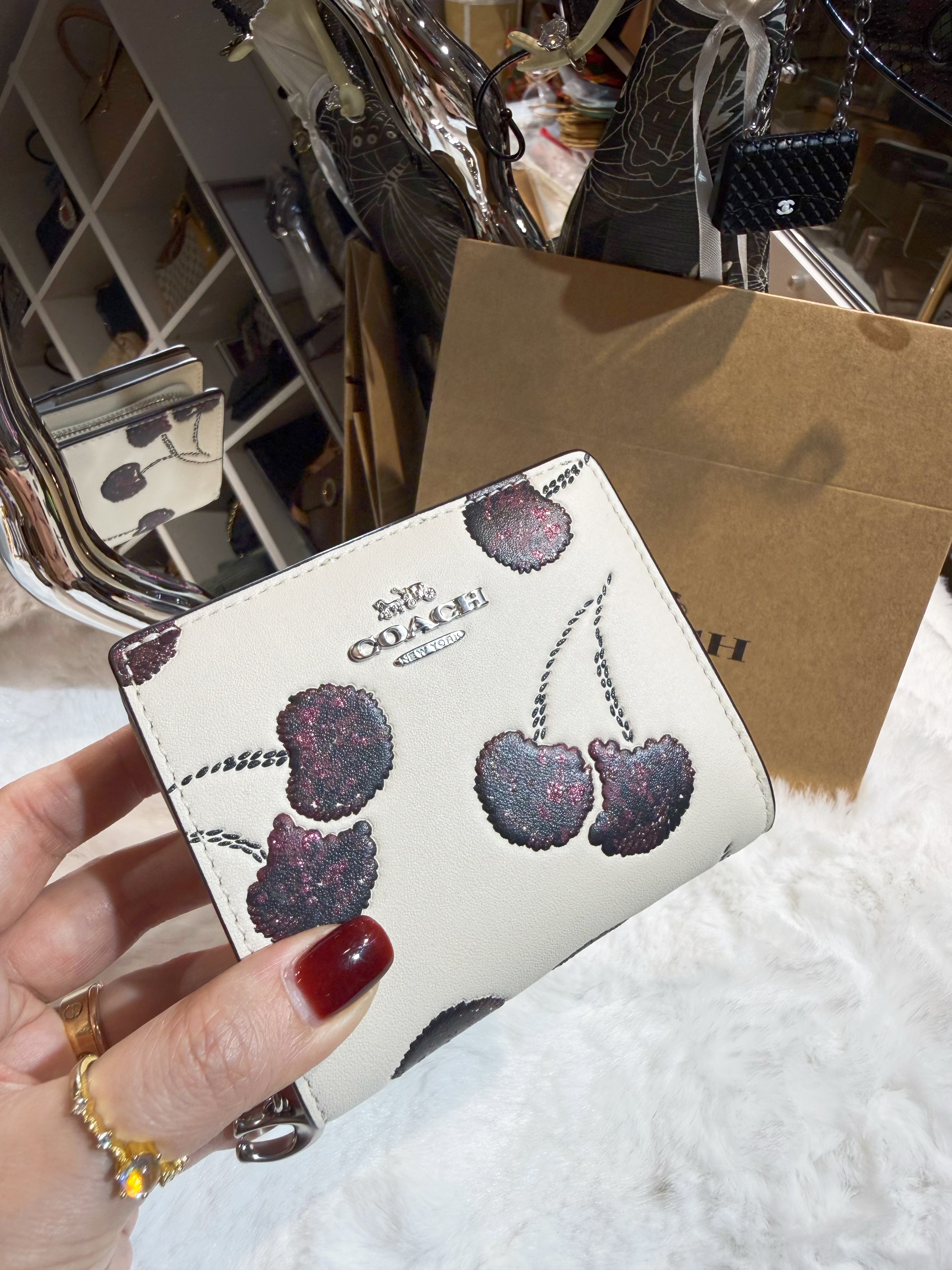 Coach Snap wallet cherry/w