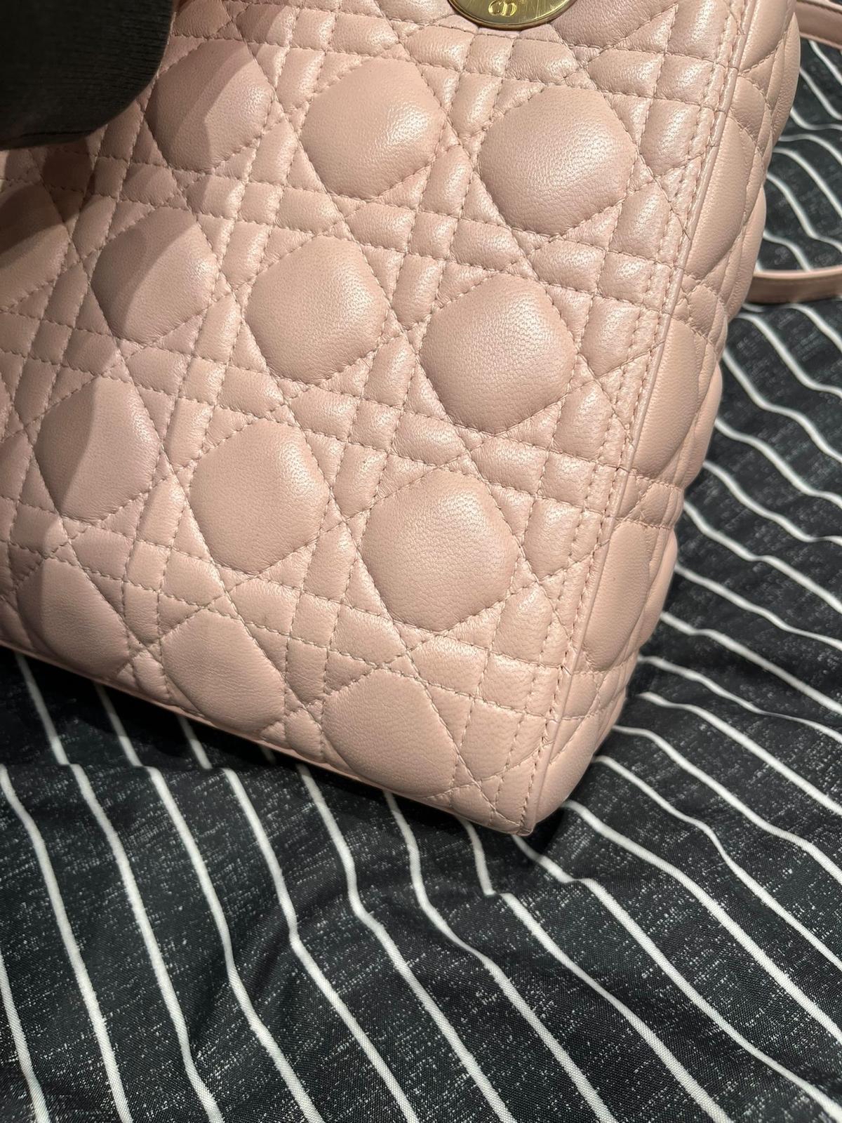 Dior Lady Dior Pink Medium 100%Authentic, 95%New ✅dust bag