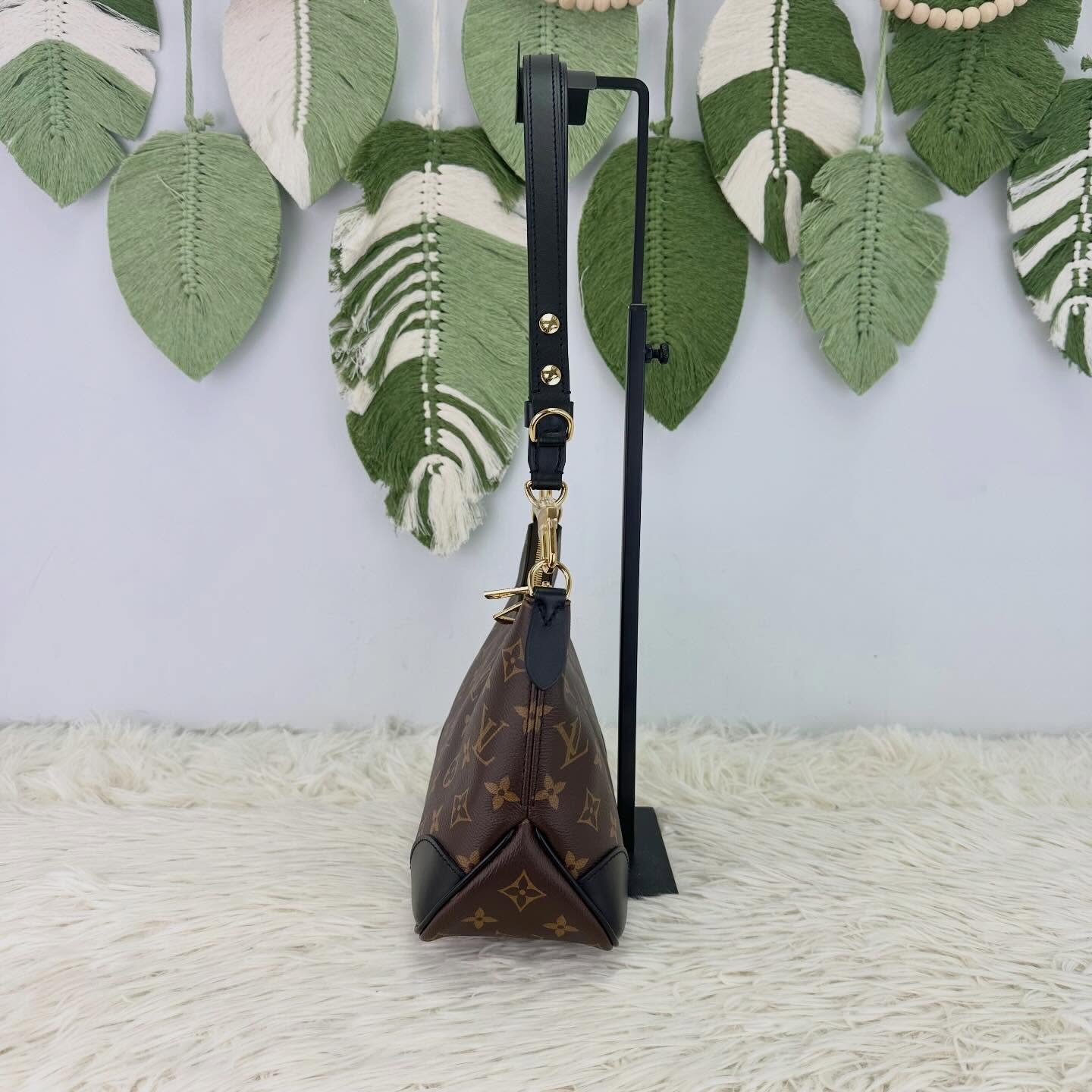 LV 🤍PRE OWNED Boulogne 老花拼黑色牛角包 PM Size 晶片款 全套有單🤎