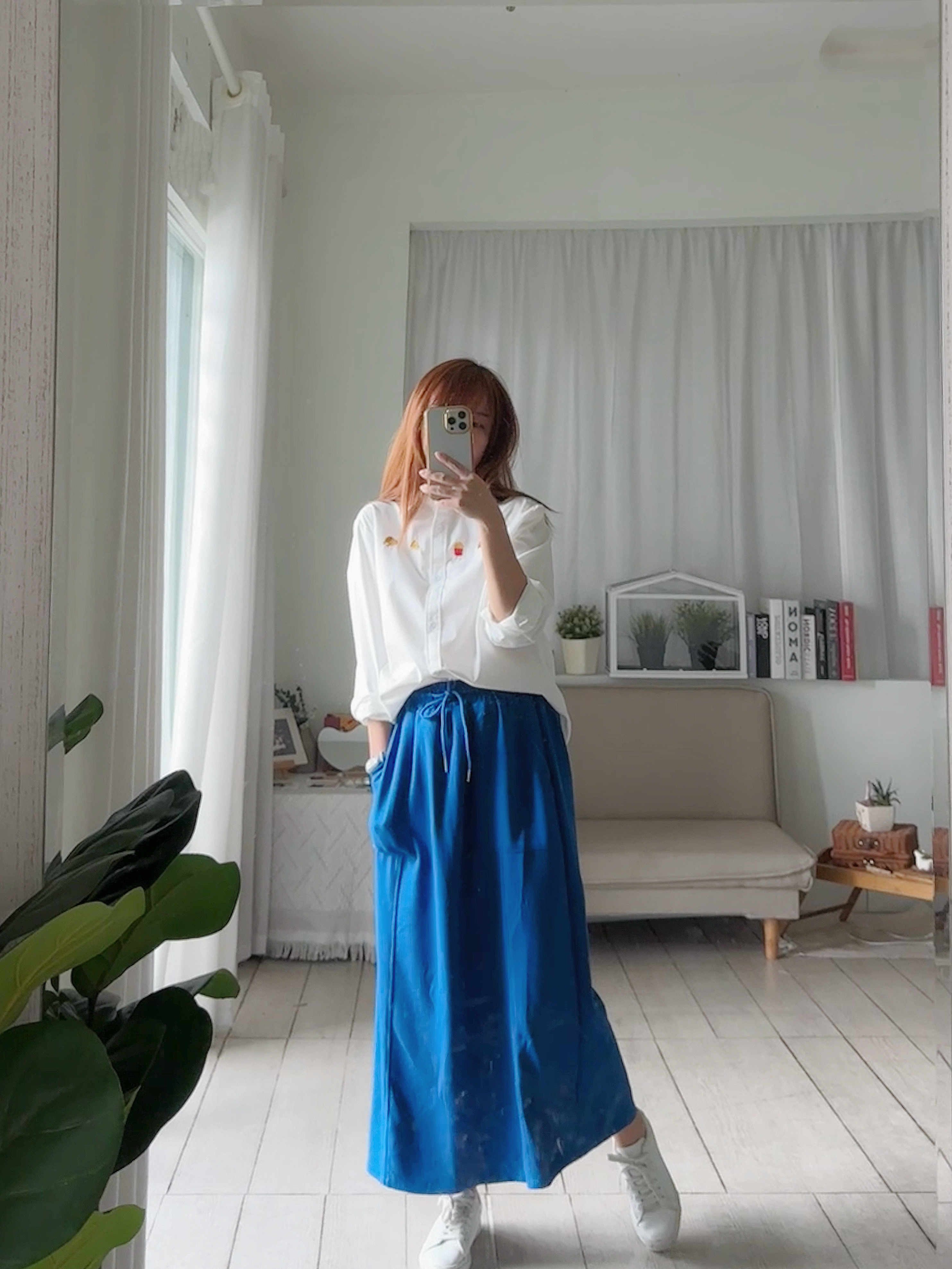 【小小满足🍔】设计款刺绣白衬衫 -（ 下单后2-3制作日）