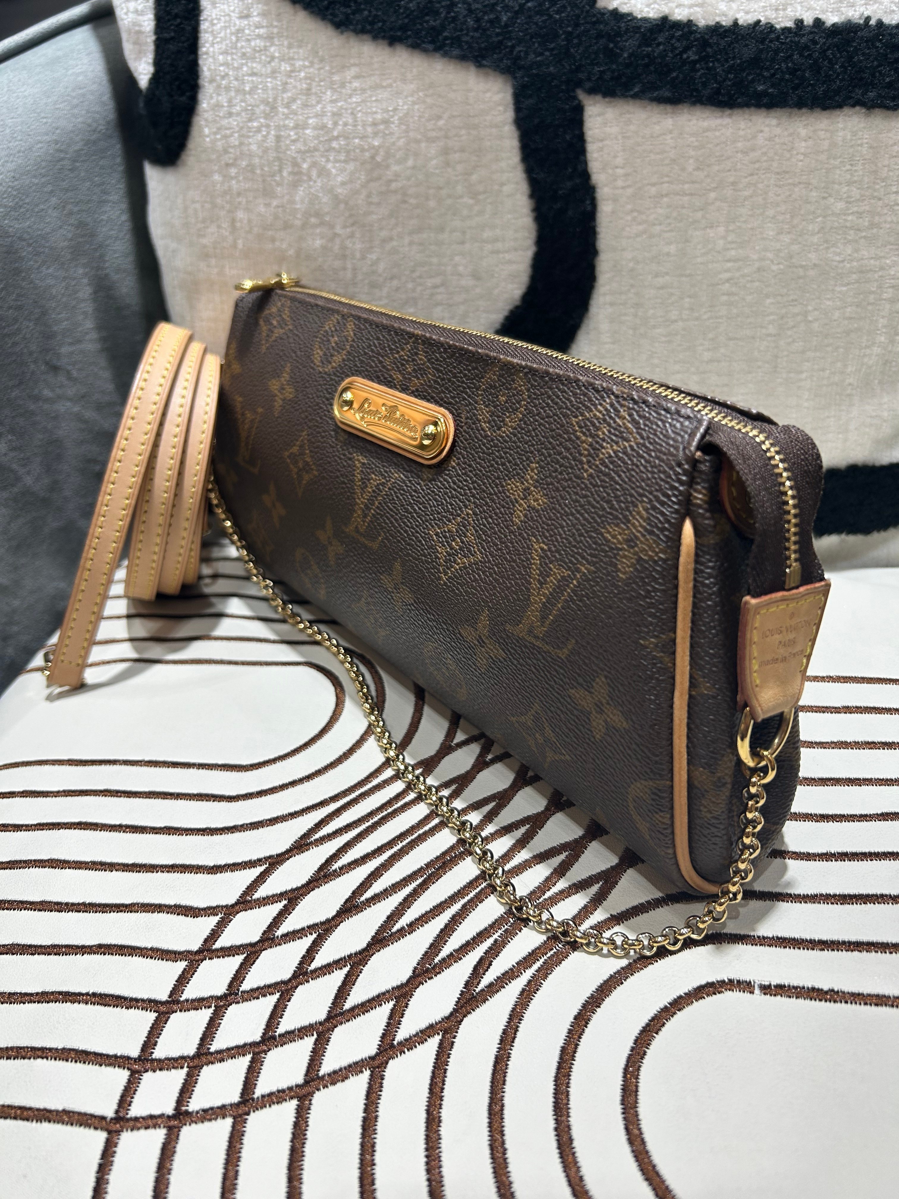 Lv Eva 2 way bag monogram Louis Vuitton M95567 100%Authentic, 98%New ✅Strap ✅Dust bag