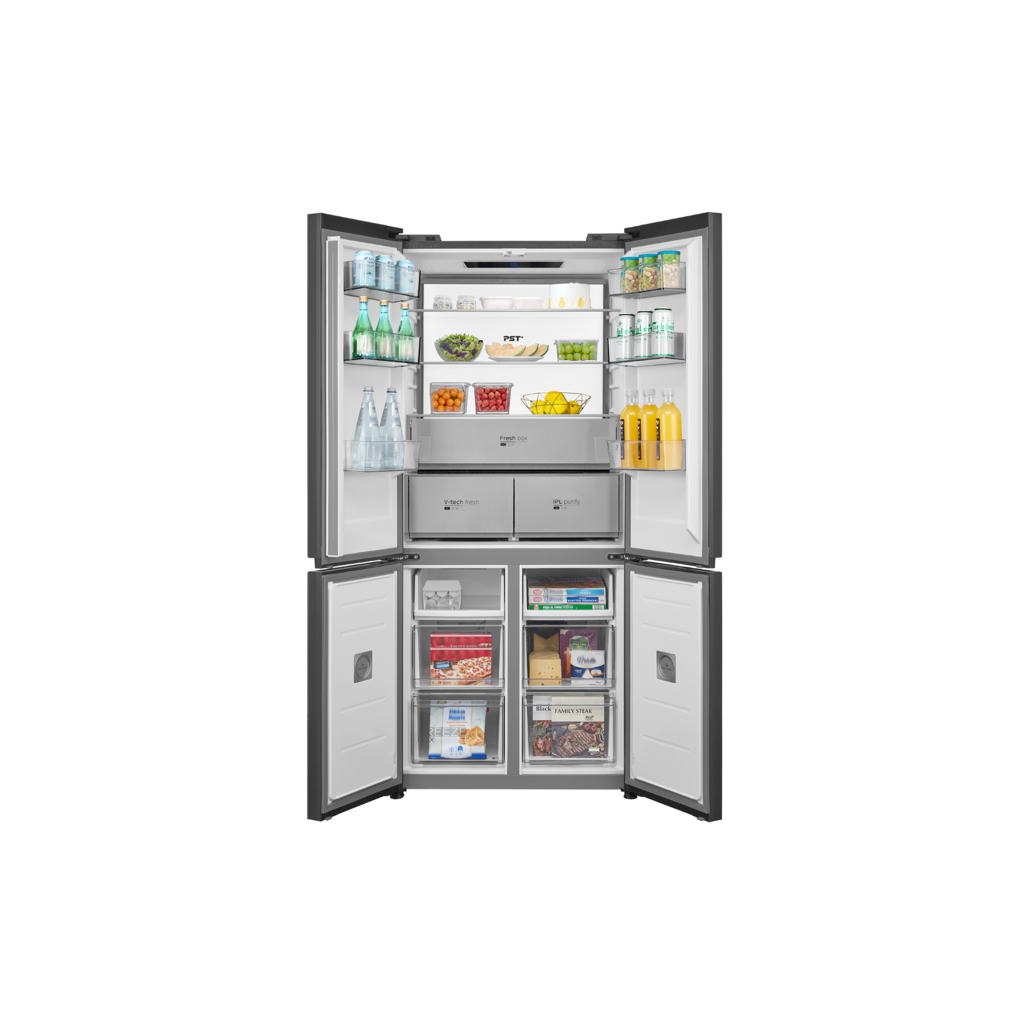 Midea Refrigerator 4-Door/535L Diamond Shodow Grey MDRF706BIE70Y