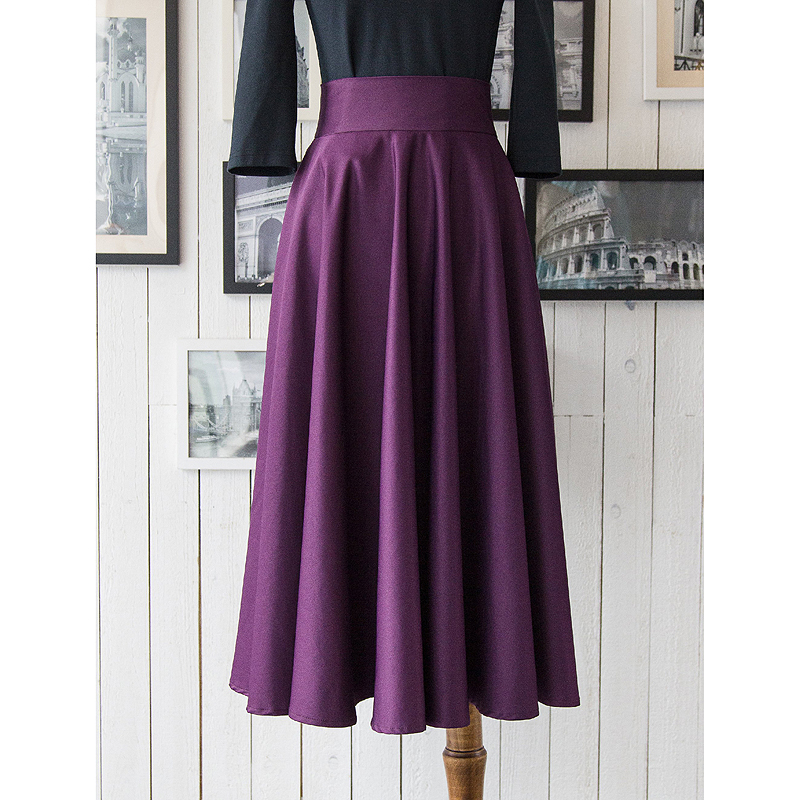 (Ready/Custom-Made) - Vintage High Waist Swing Table Skirt - 7 colour available (FM041）