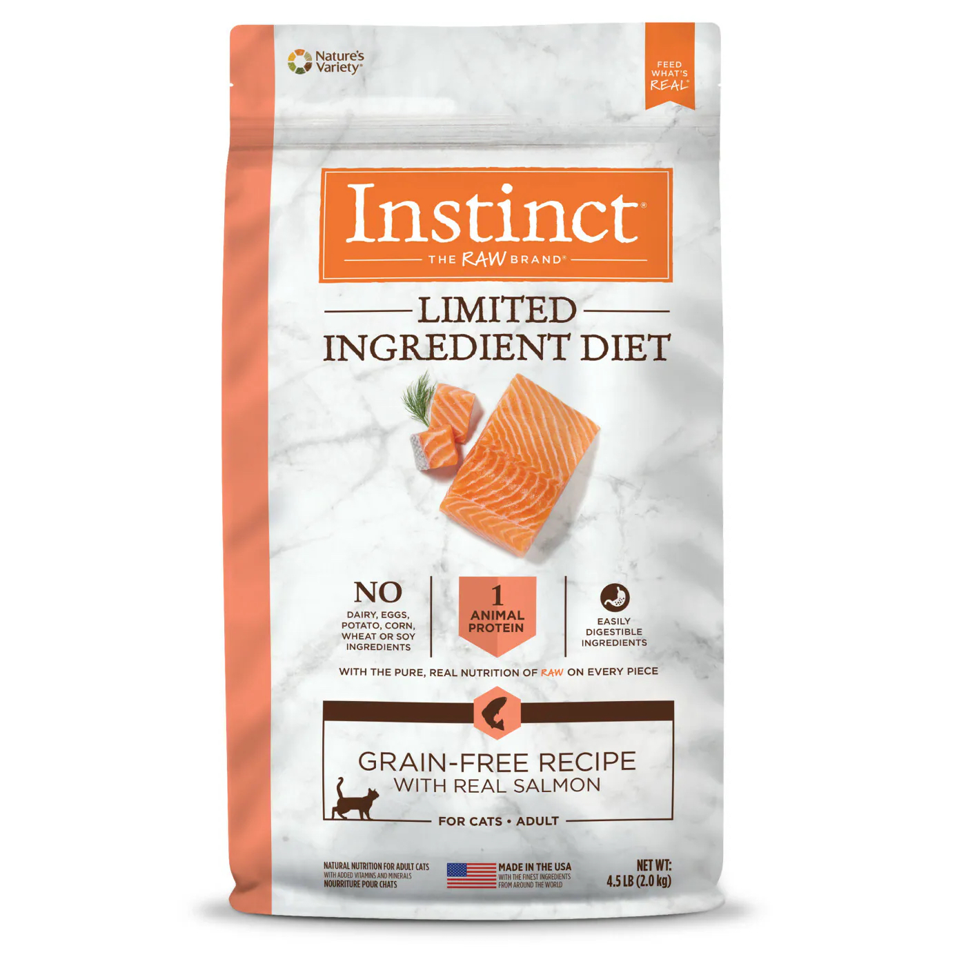 Instinct 本能 - 單一蛋白 無穀物貓糧（三文魚） 4.5Lbs