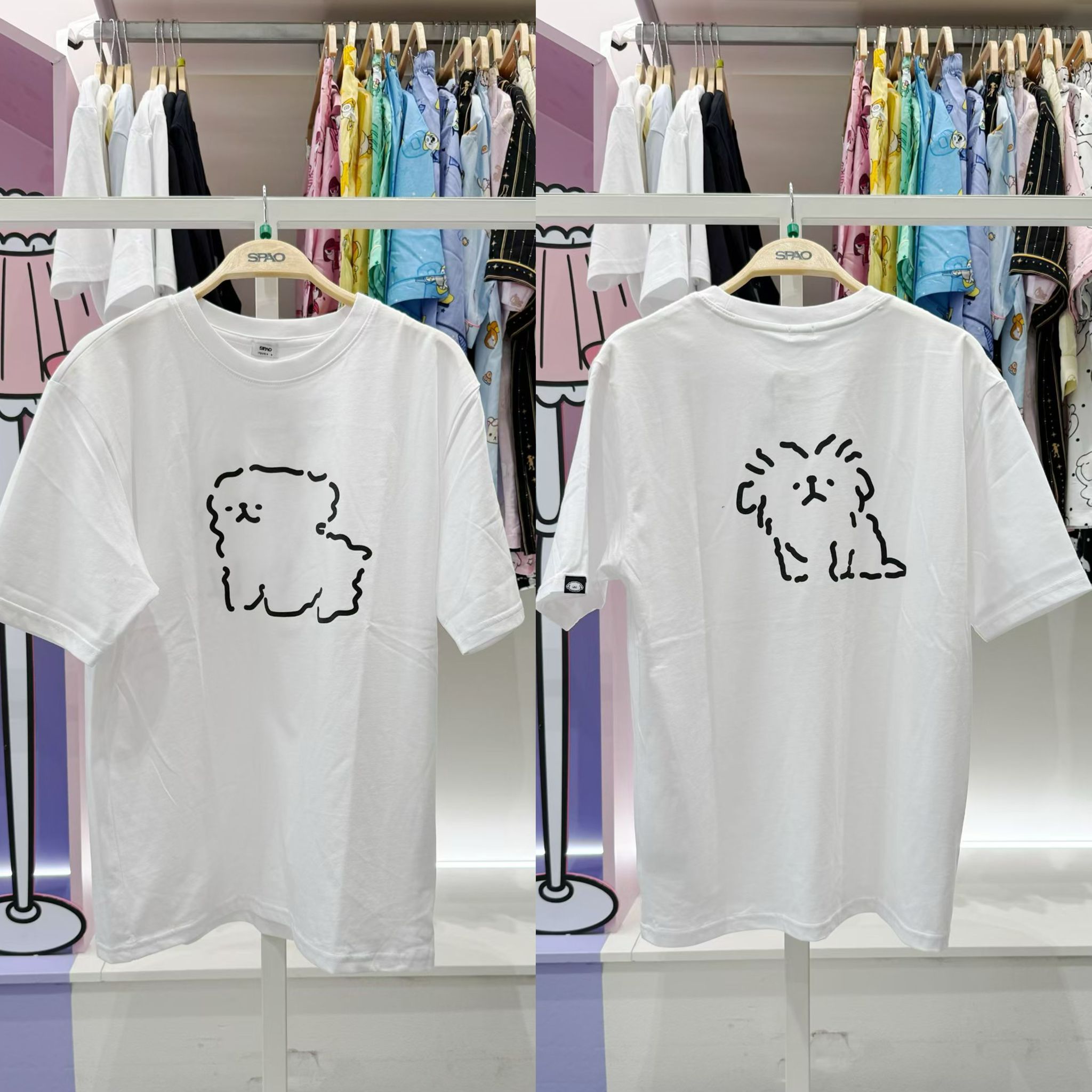 🧸SPAO🧸韓國專門店/免稅店。$138件。多款選擇。SPAO x Sanrio /線條小狗 聯名 新款短䄂Tee😍