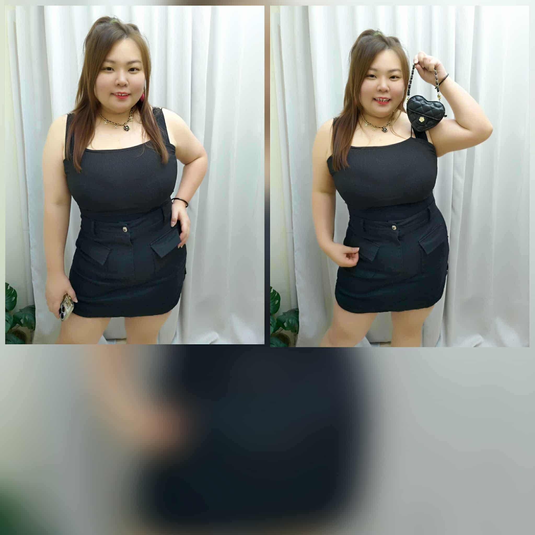 TW#1550 圆角裙摆设计牛仔裤裙