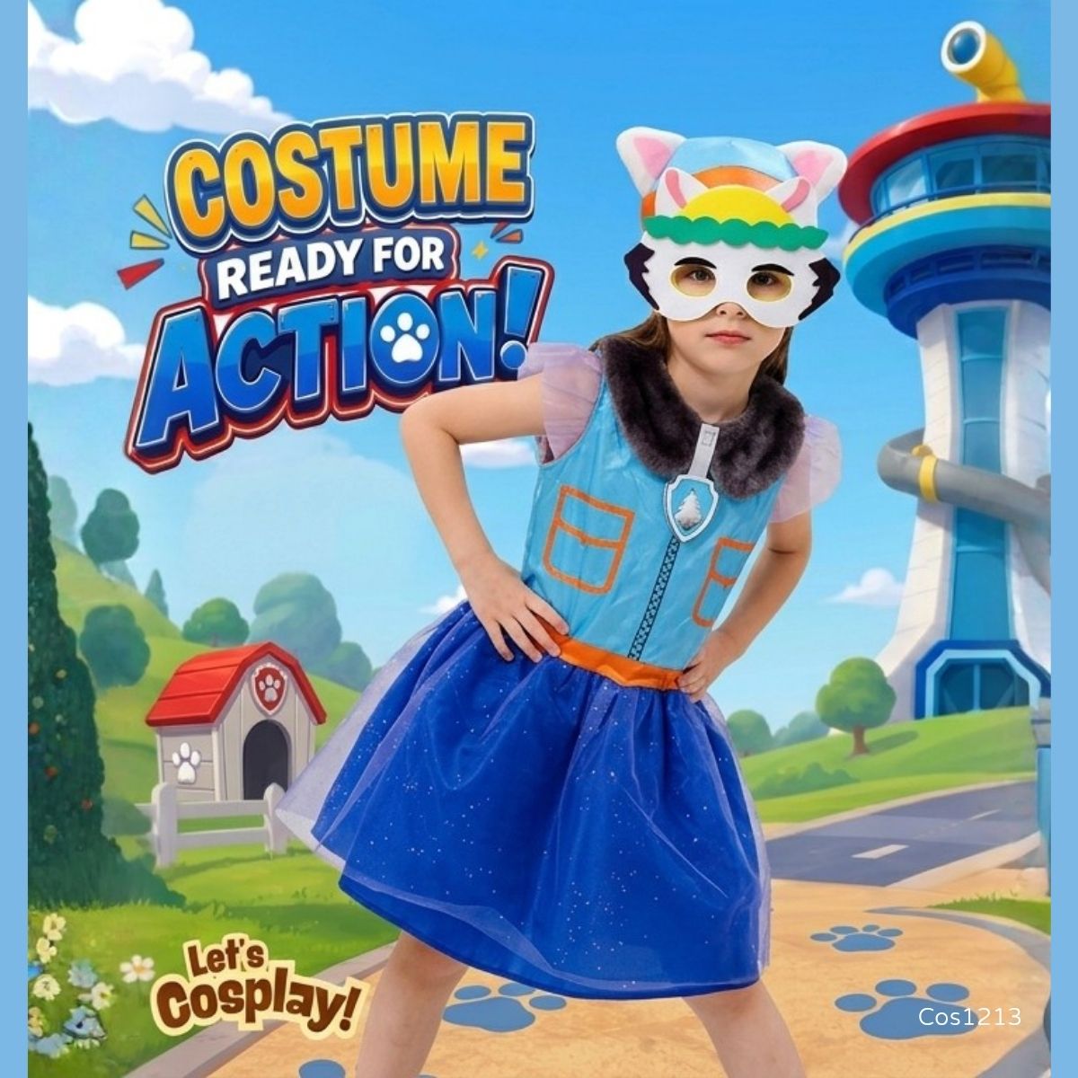 汪汪隊立大功珠珠服裝 Paw Patrol Everest Costume｜女童雪地救援角色扮演｜Lets Cosplay 香港現貨