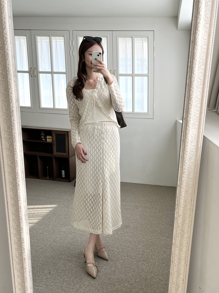 The Lacie Cardigan Set (Ivory)