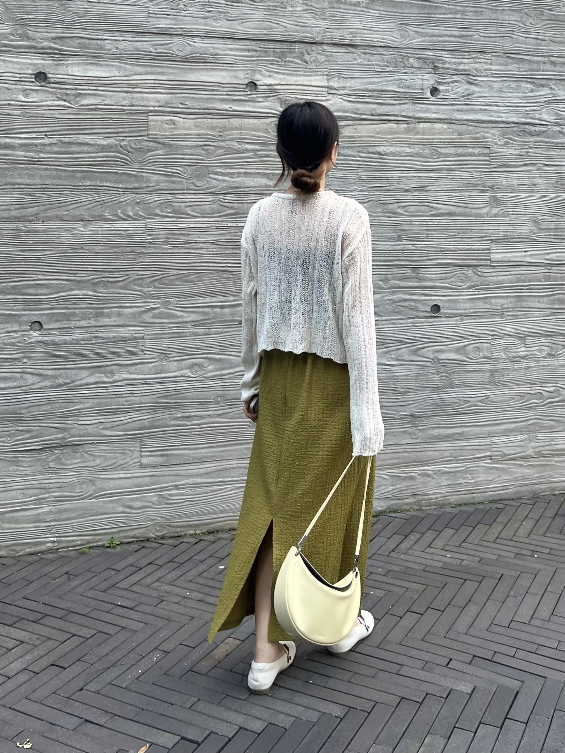 免熨後開叉長裙 現貨