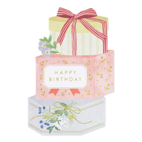 Midori - 生日卡 (粉紅色禮物盒款)