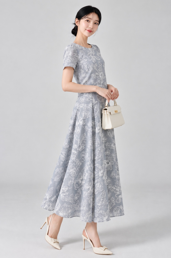 60103 Floral Embroidered Two-Piece Set