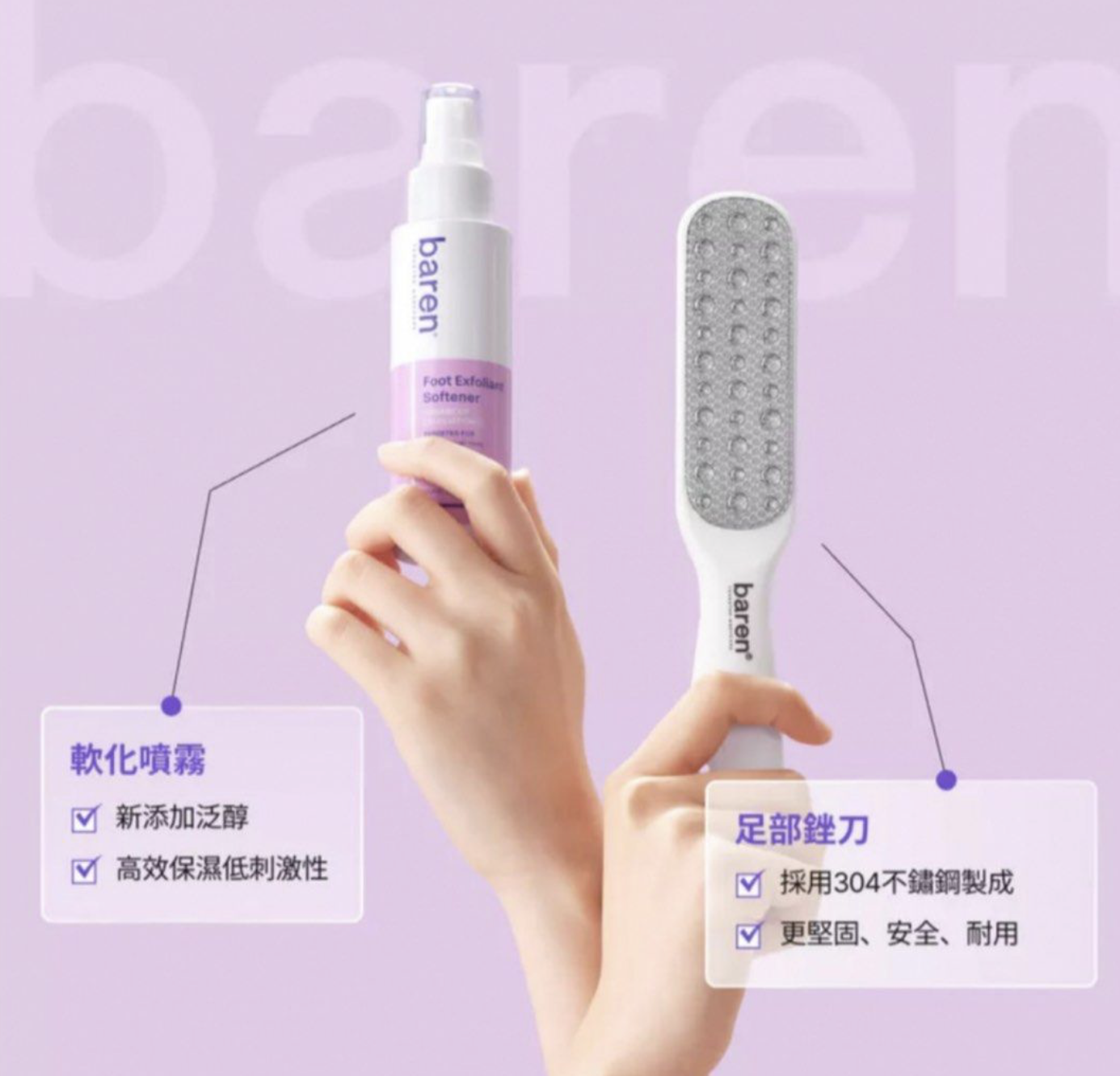 LIZ 媽媽推介｜韓國Baren 足部去角質 磨皮修護 美足套裝｜Foot Callus Eraser Home Set 