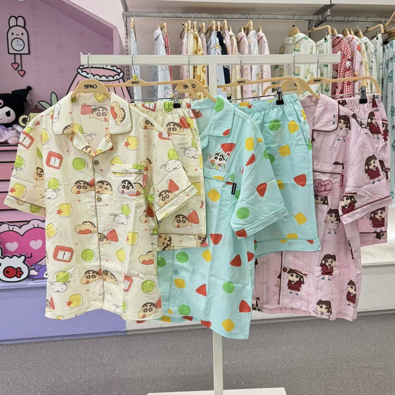 🇰🇷韓國SPAO x 蠟筆小新短䄂睡衣套裝