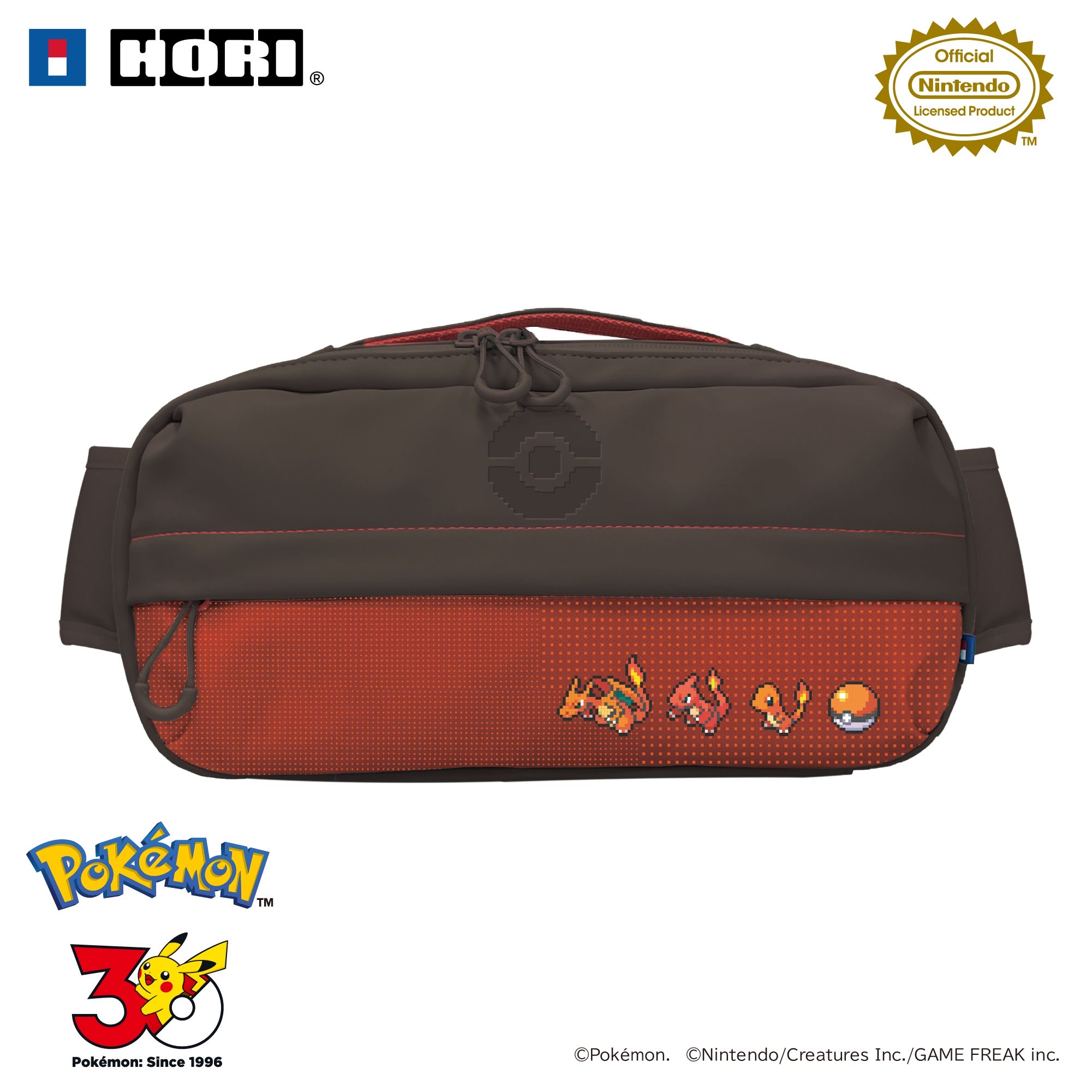 HORI NS2 單肩包 寶可夢像素風紅 (NSX-190)        HORI NS2  Shoulder Bag Pokémon Pixel Art Red (NSX-190)