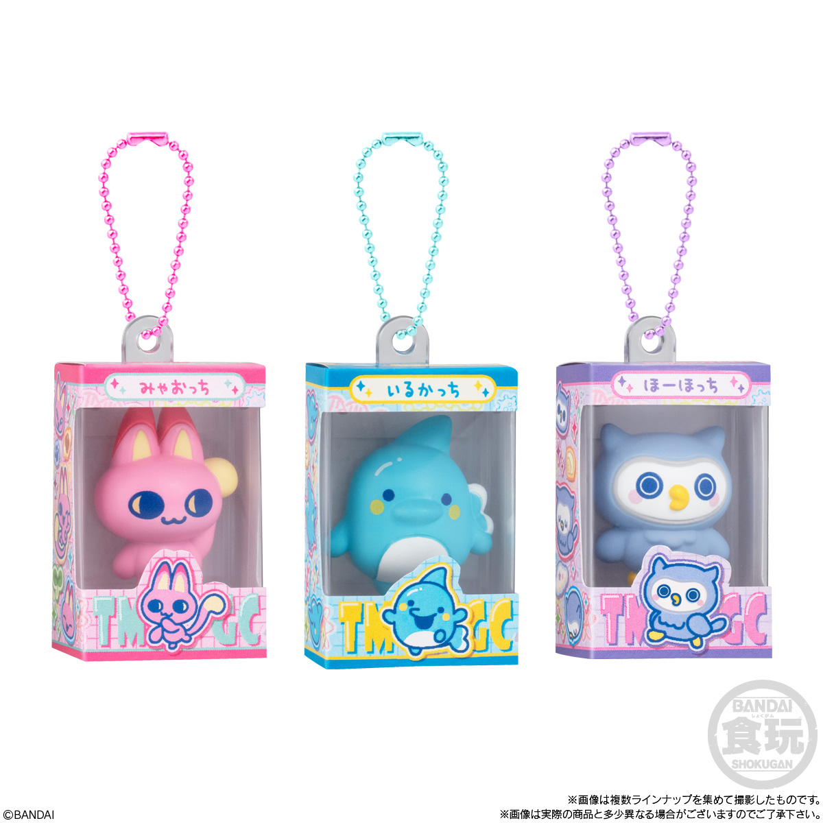 (預訂訂金 $100) (總價 $240) Bandai 他媽哥池 包裝公仔吊飾 5 食玩 (原盒12盒) (行版) Tamagotchi Box